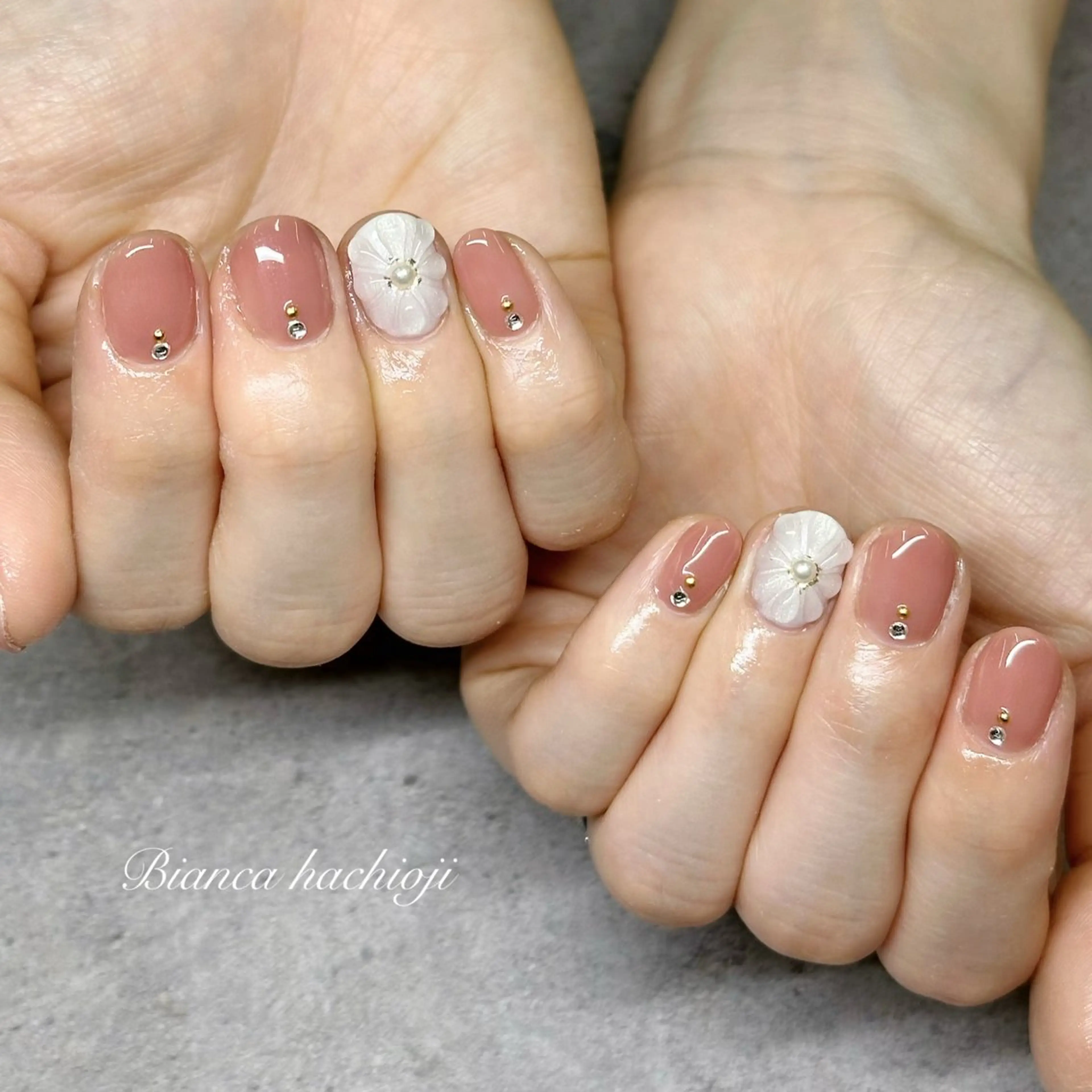 ネイル ショートネイル ハンドネイル Bianca🦋 AIRAのネイルデザイン