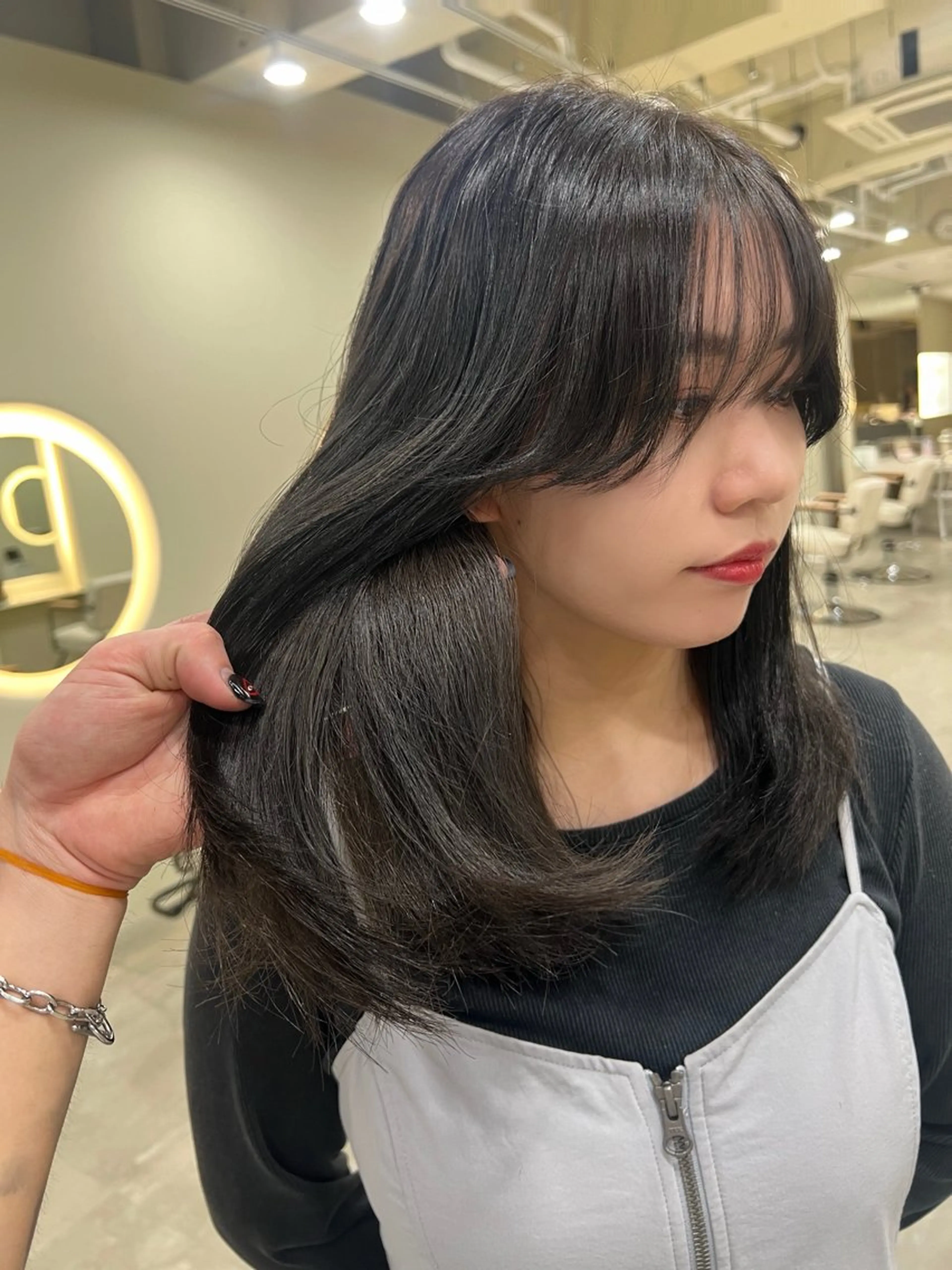 ミディアム カラー グレージュ ヘアカラー トリートメント tomu/天神大名/ 透明感カラー🐴のヘアスタイル