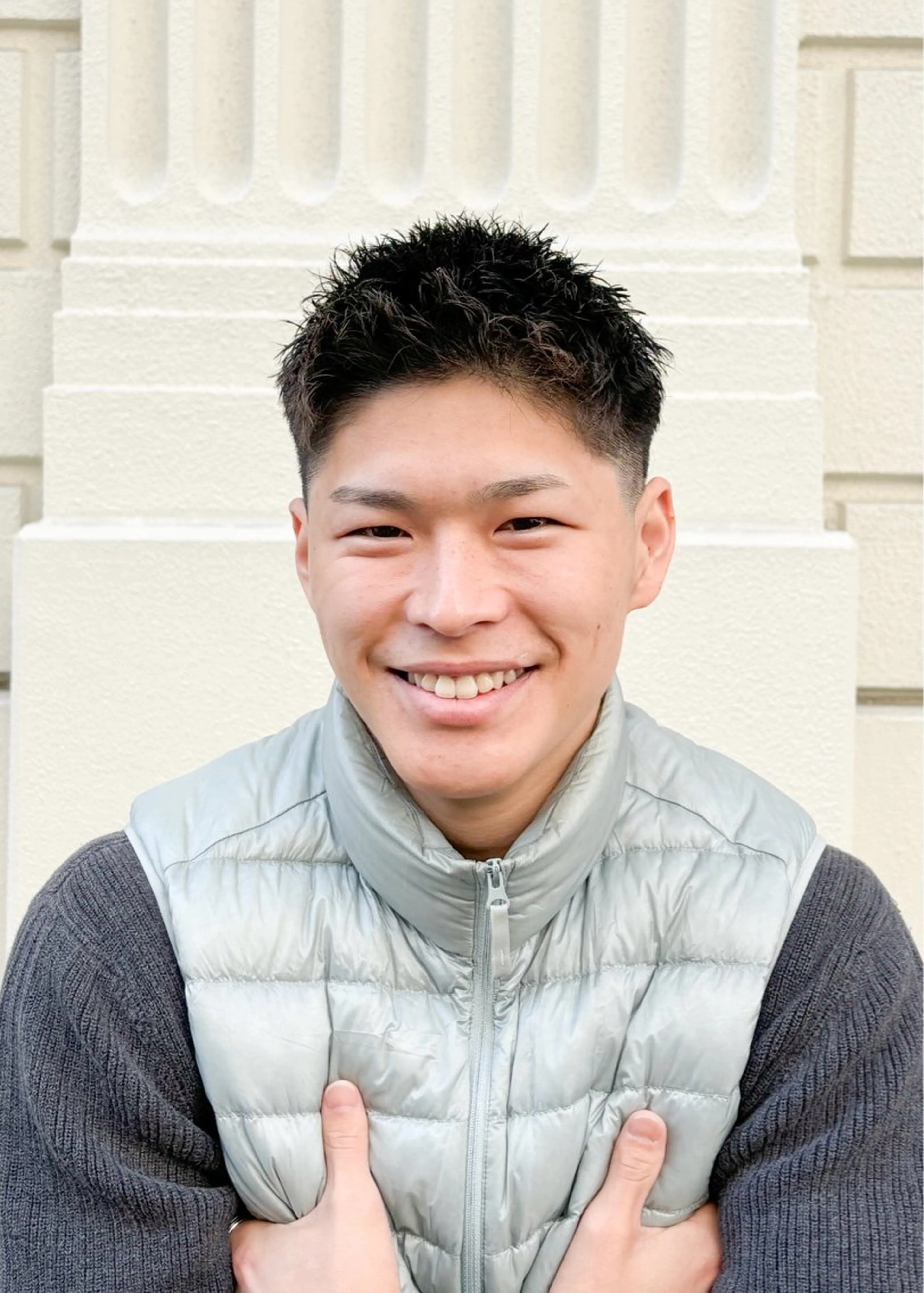 ショート メンズ アップバング カット DAD　BARBERSHOP所属・三宮メンズカット ヨシイッキのヘアスタイル