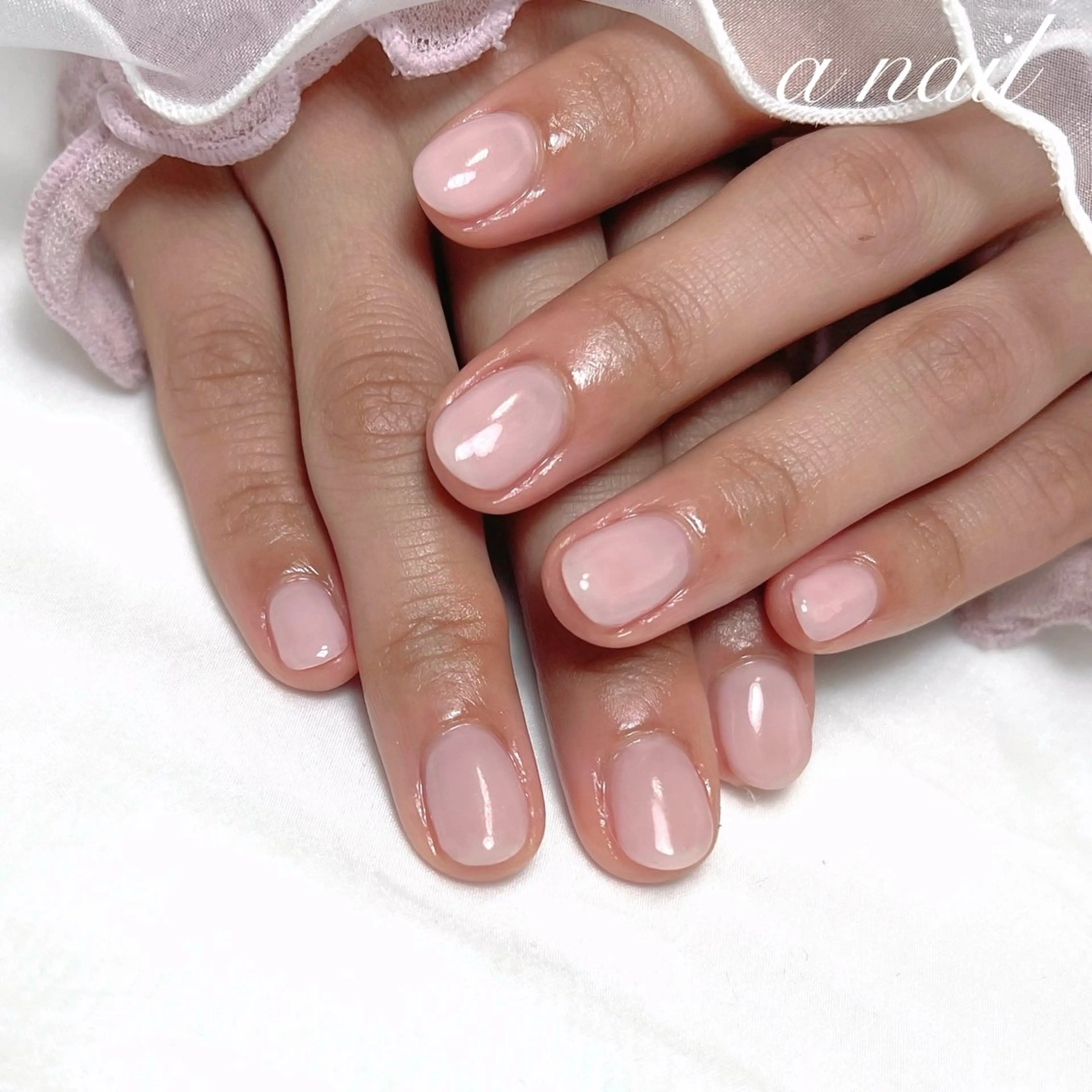 ネイル ワンカラーネイル 春ネイル Salon_ a.nailのネイルデザイン