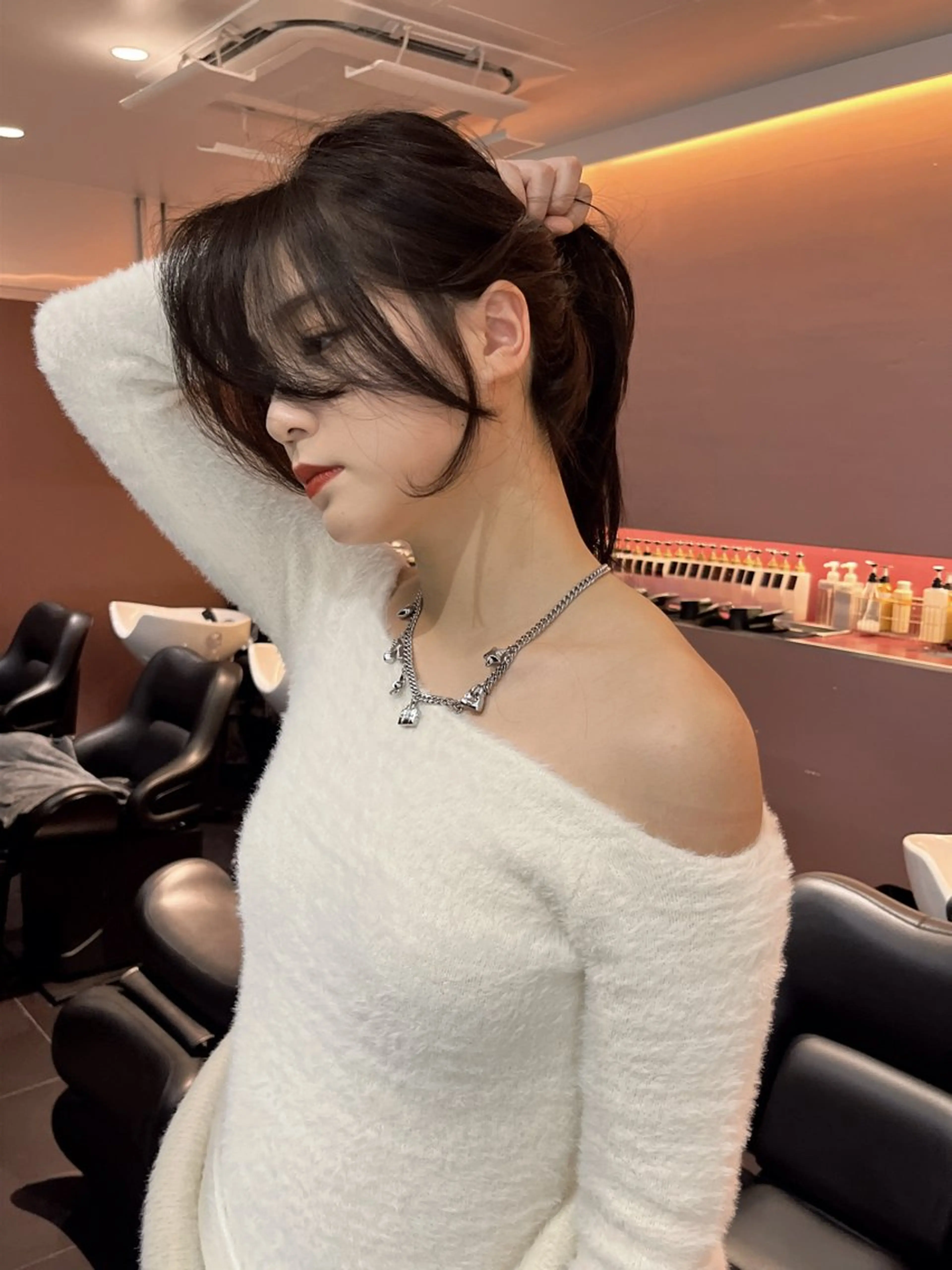 ロング カット トリートメント 海野翔吾🇨🇳 ワンホンレイヤーのヘアスタイル