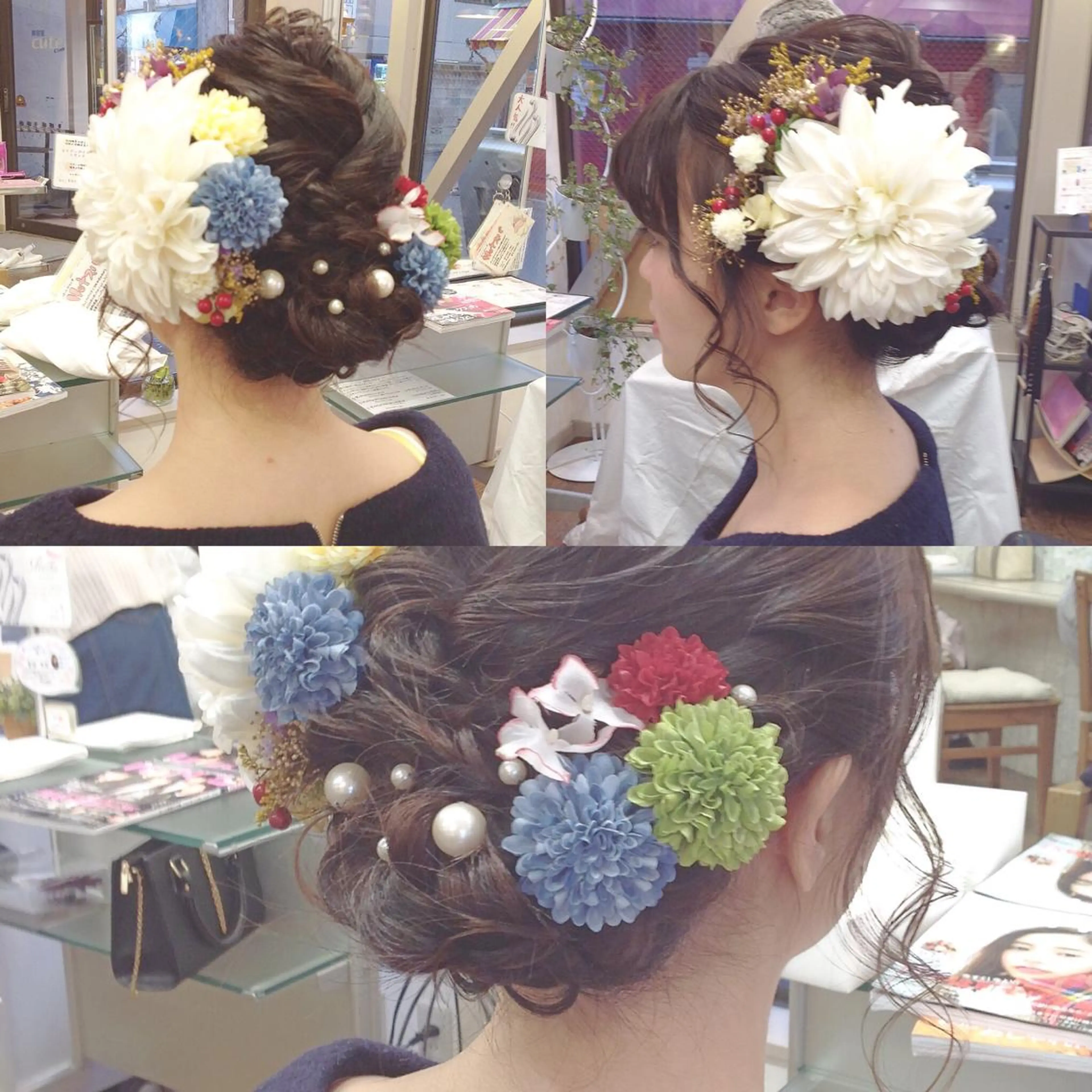 ロング カラー ヘアアレンジ 榎園 由美のヘアスタイル