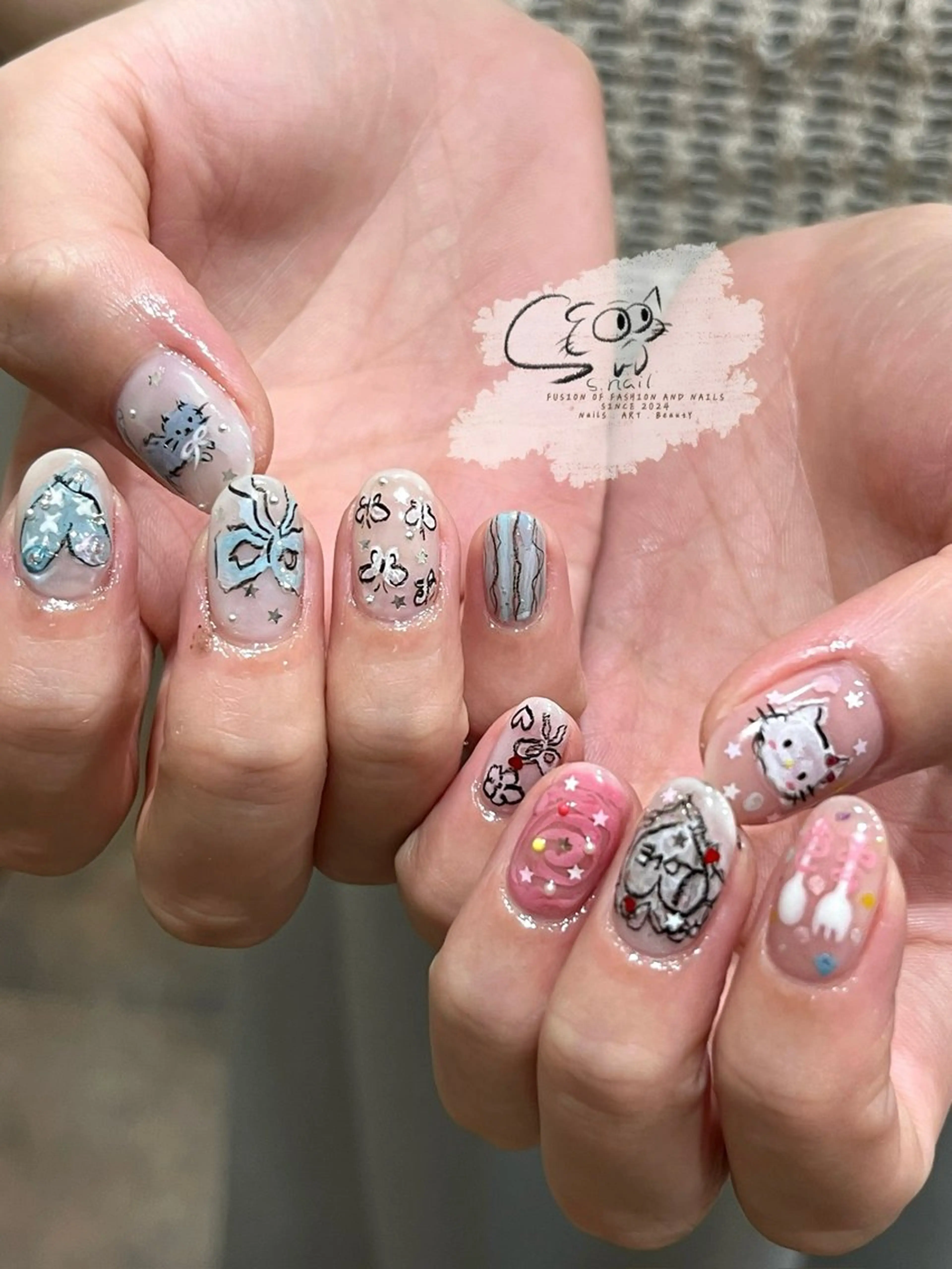 ネイル チークネイル フレンチネイル グラデーション マグネットネイル ワンカラーネイル ハンドネイル S.nail所属・S.nail _のネイルデザイン