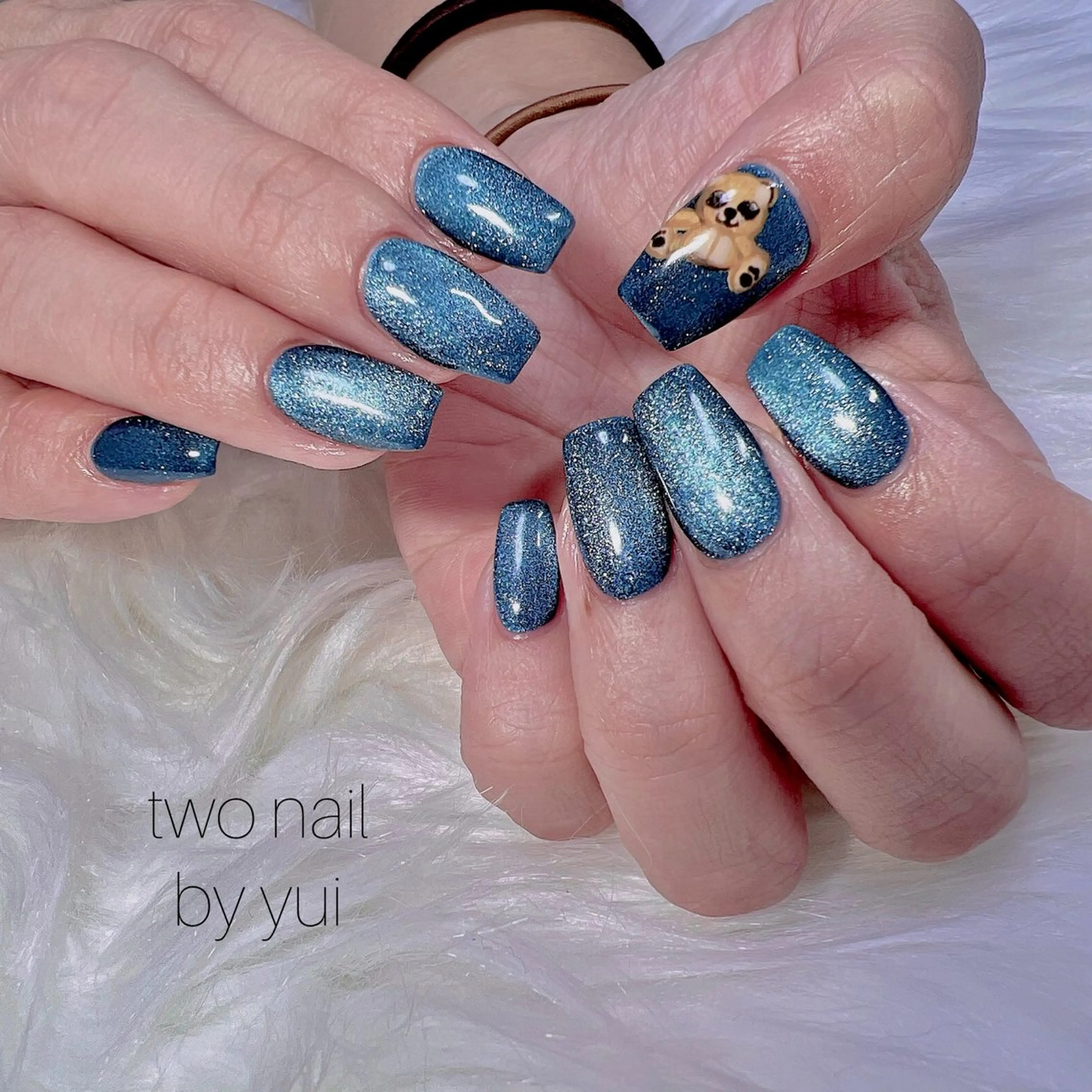 ネイル アートネイル マグネットネイル ネイルチップ ホワイト ハンドネイル two nailのネイルデザイン