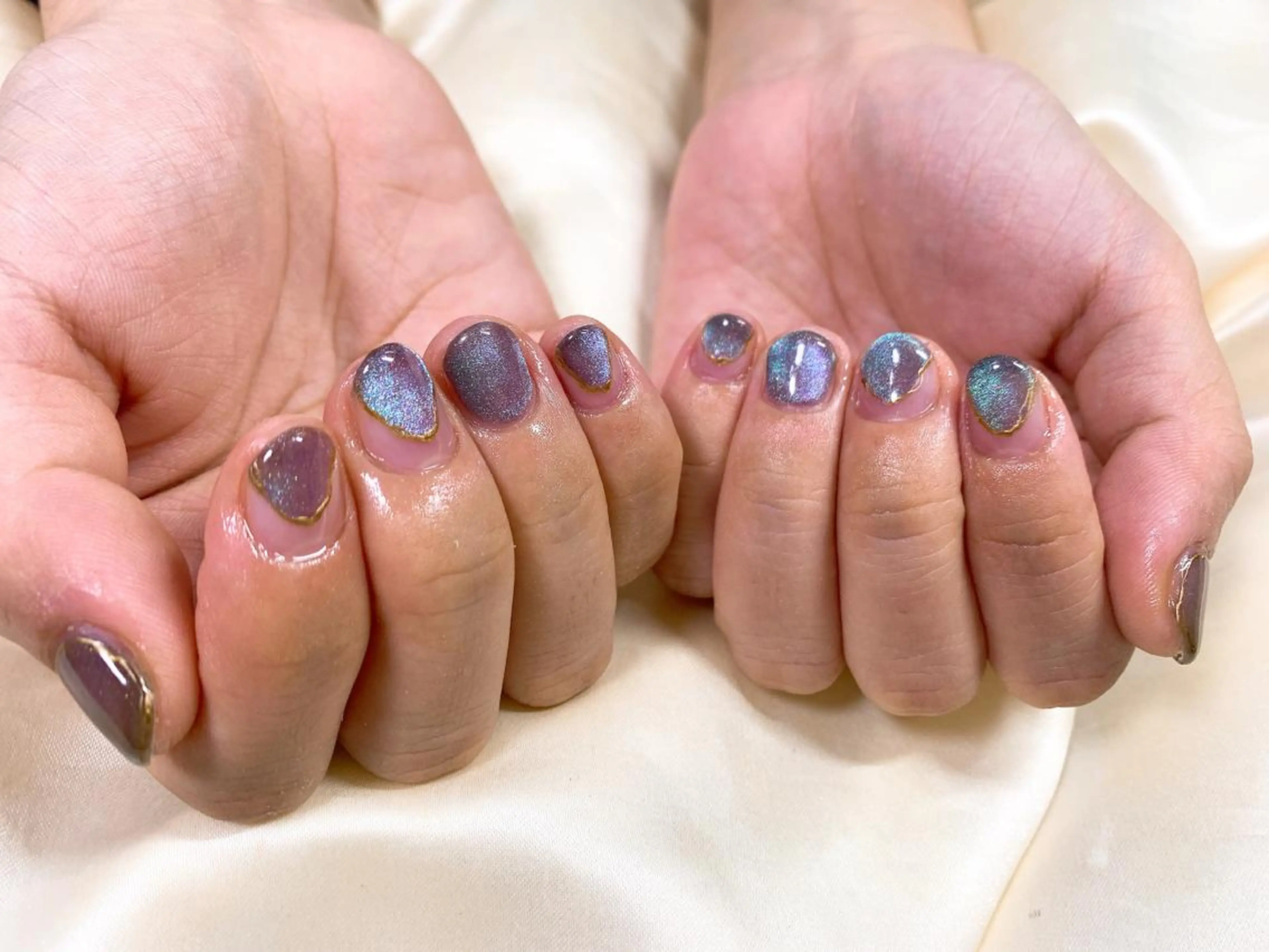 ネイル フットネイル ジェルネイル 韓国ネイル マグネットネイル ミラーネイル Mogu nail 二子玉川のネイルデザイン