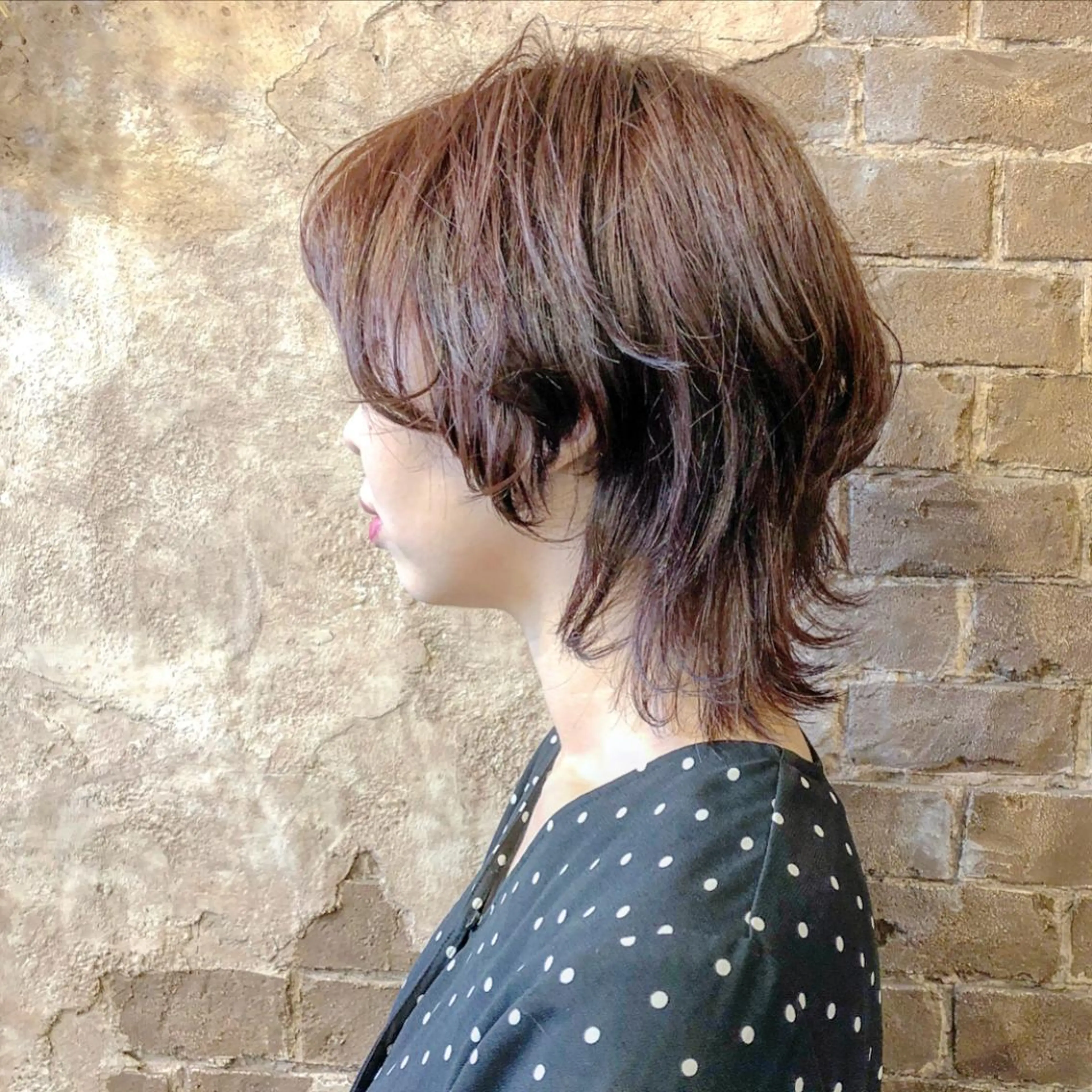 ショート カラー ブリーチ、パーマ 西部笑のヘアスタイル