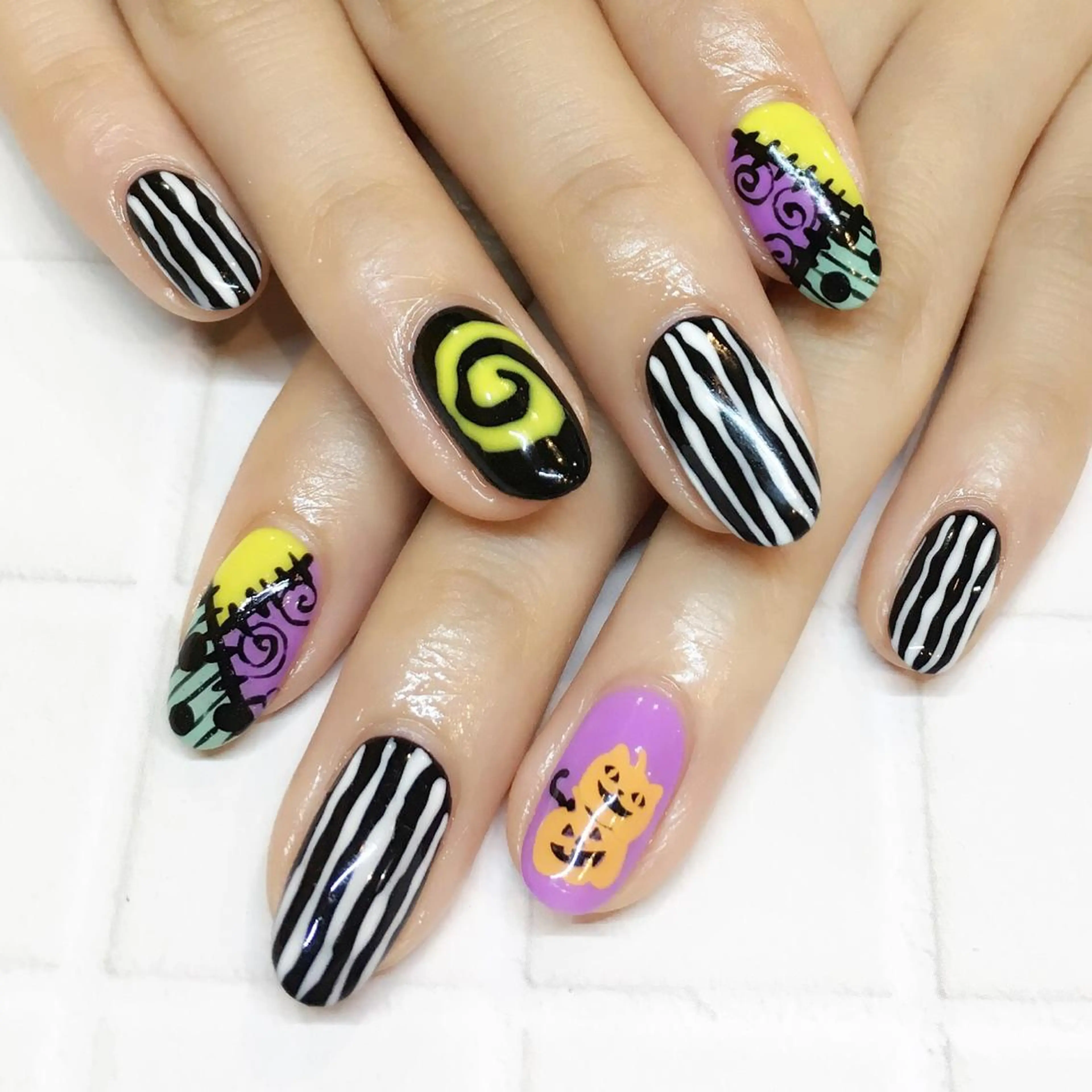 ネイル アートネイル ジェルネイル ハロウィン nail salon Soeurのネイルデザイン