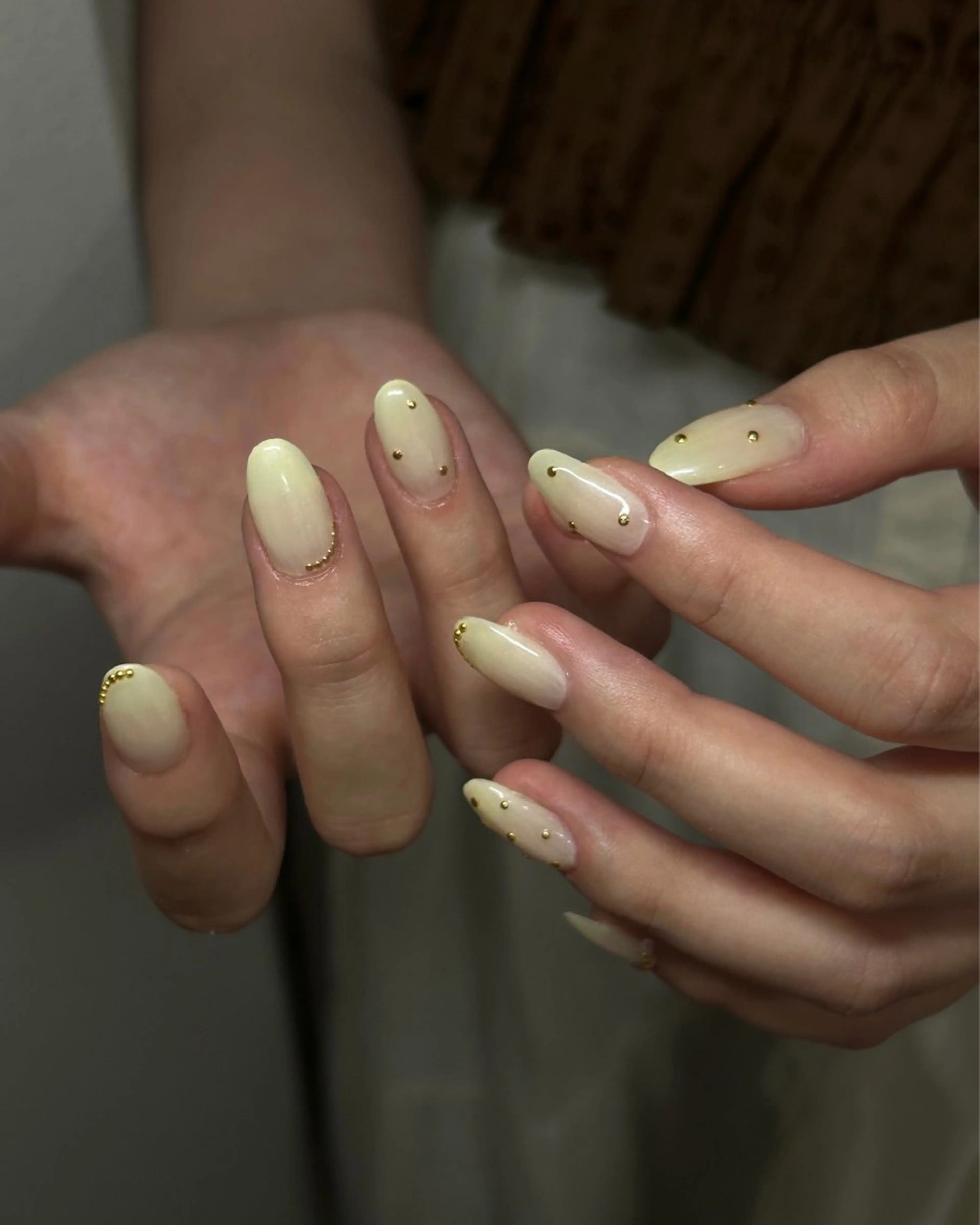 ネイル ハンドネイル Haluca 長さ出し🍀のネイルデザイン