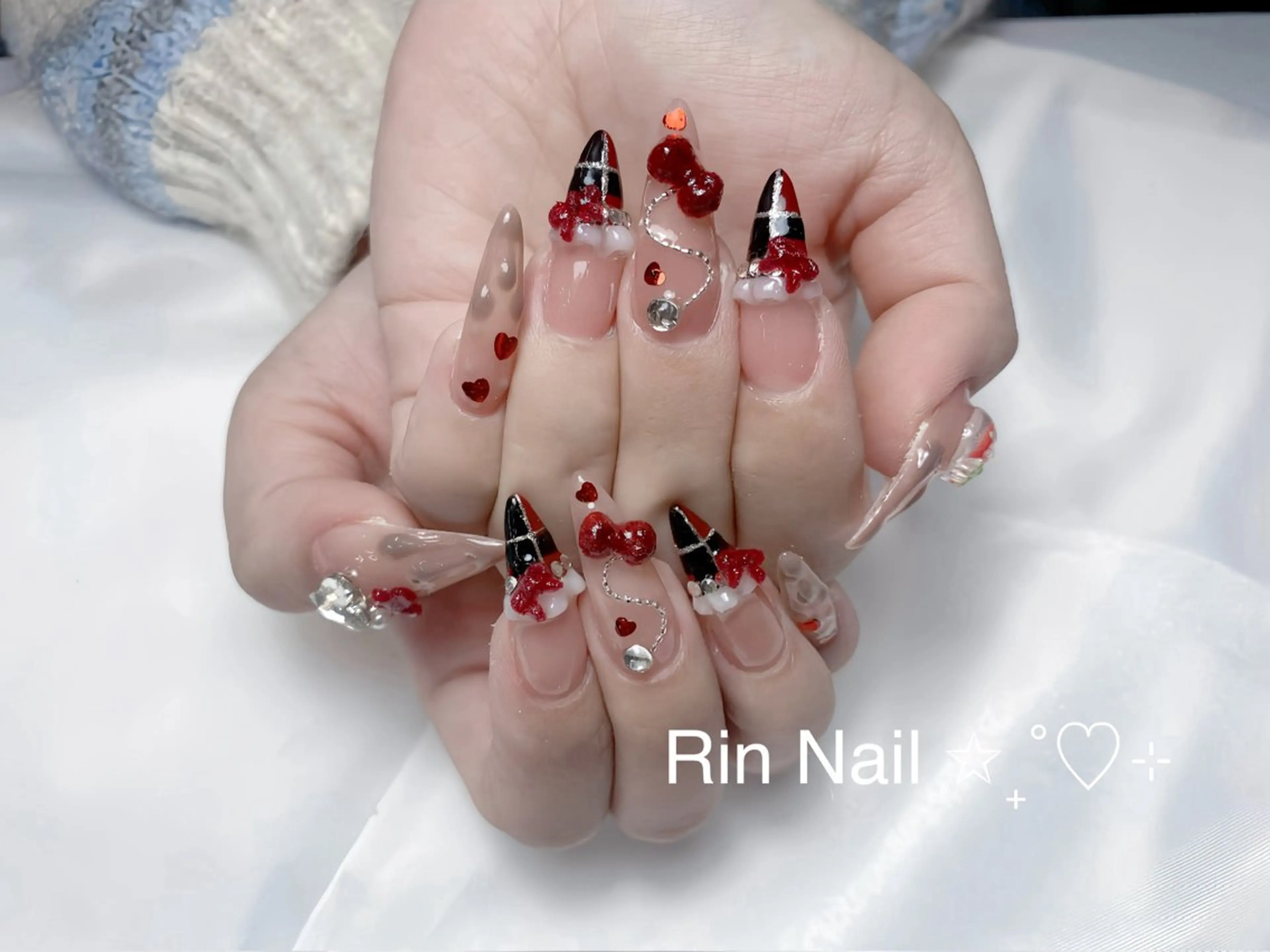 ネイル チークネイル フラッシュネイル フラワーネイル フットネイル ジェルネイル ハンドネイル Rin Nail Shinokuboのネイルデザイン
