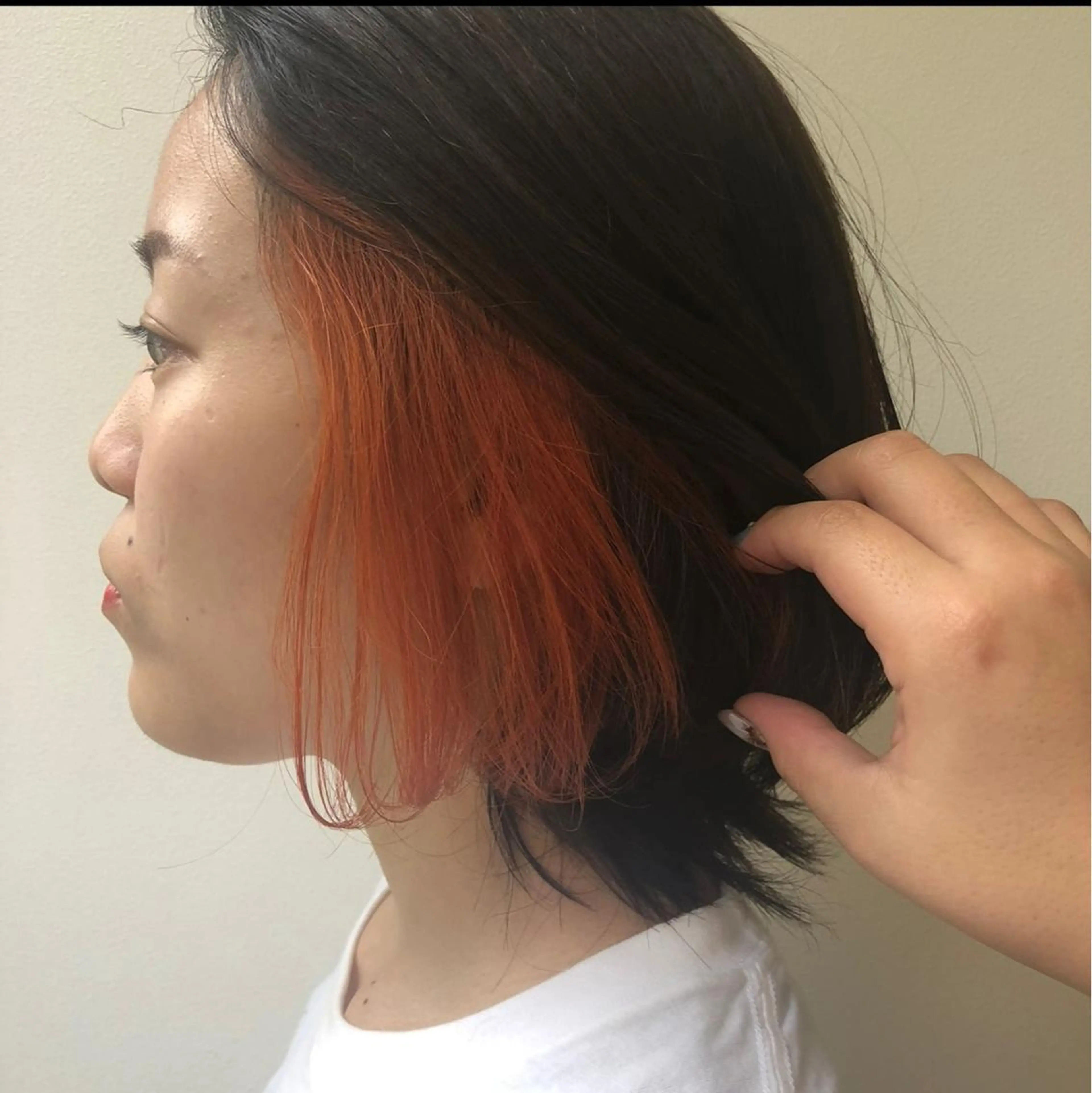 ミディアム カラー オレンジ ヘアカラー 【AMANEQ】 yuka🦋のヘアスタイル