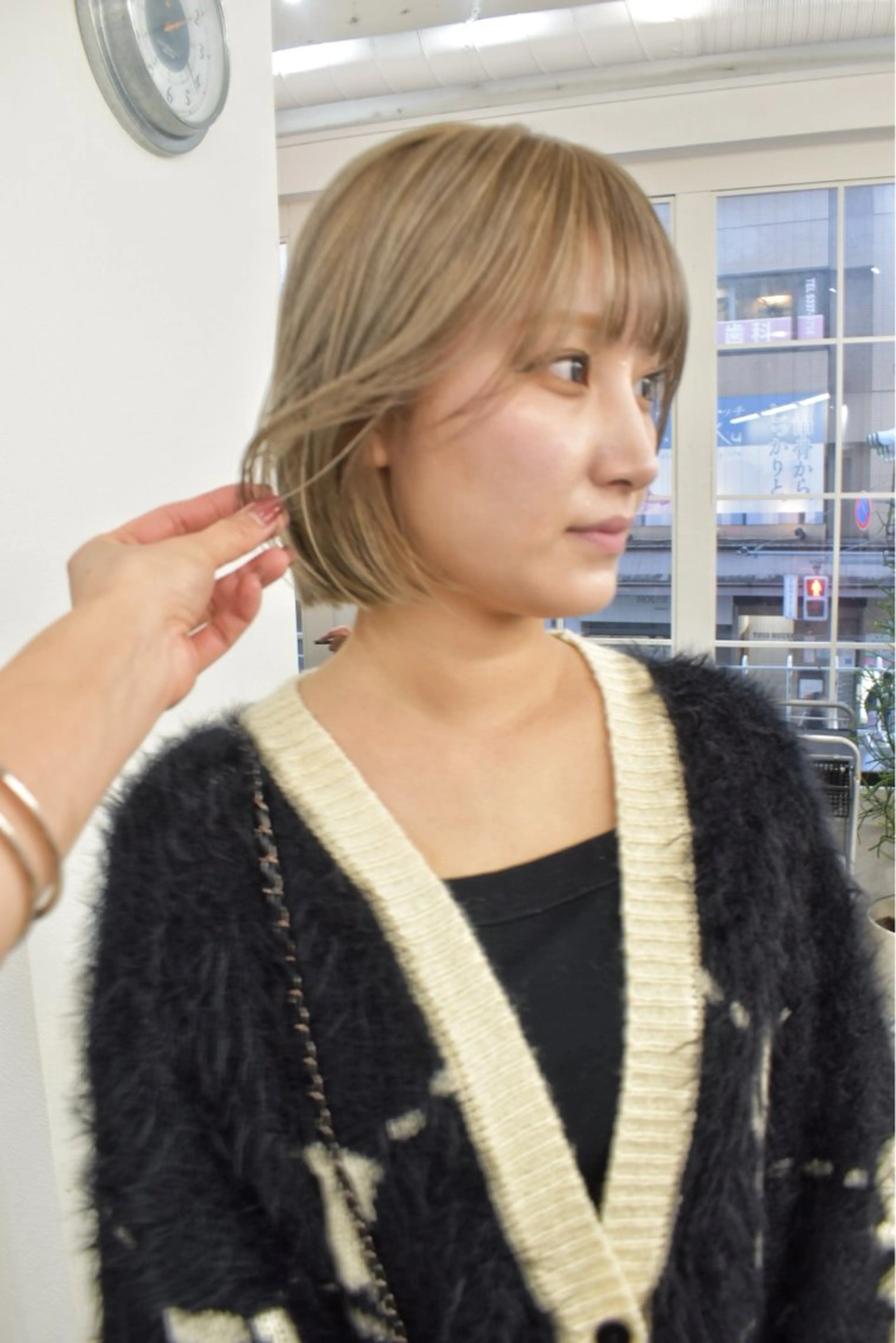 ミディアム カラー カット ヘアカラー トリートメント レイヤーボブ/ 艶カラー/サナ🌼のヘアスタイル