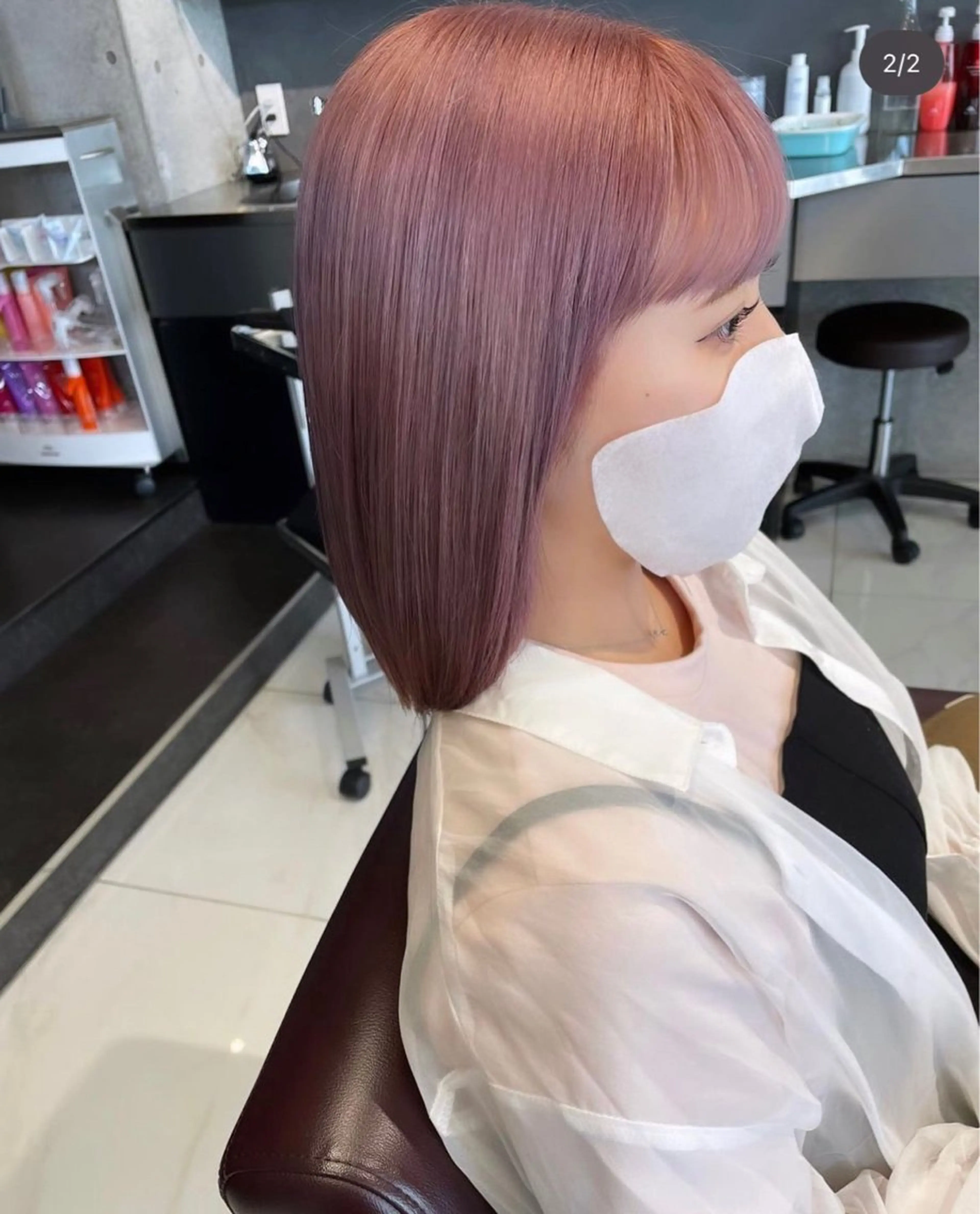 カラー ハイトーンカラー ピンクカラー フクダ ジュリのヘアスタイル