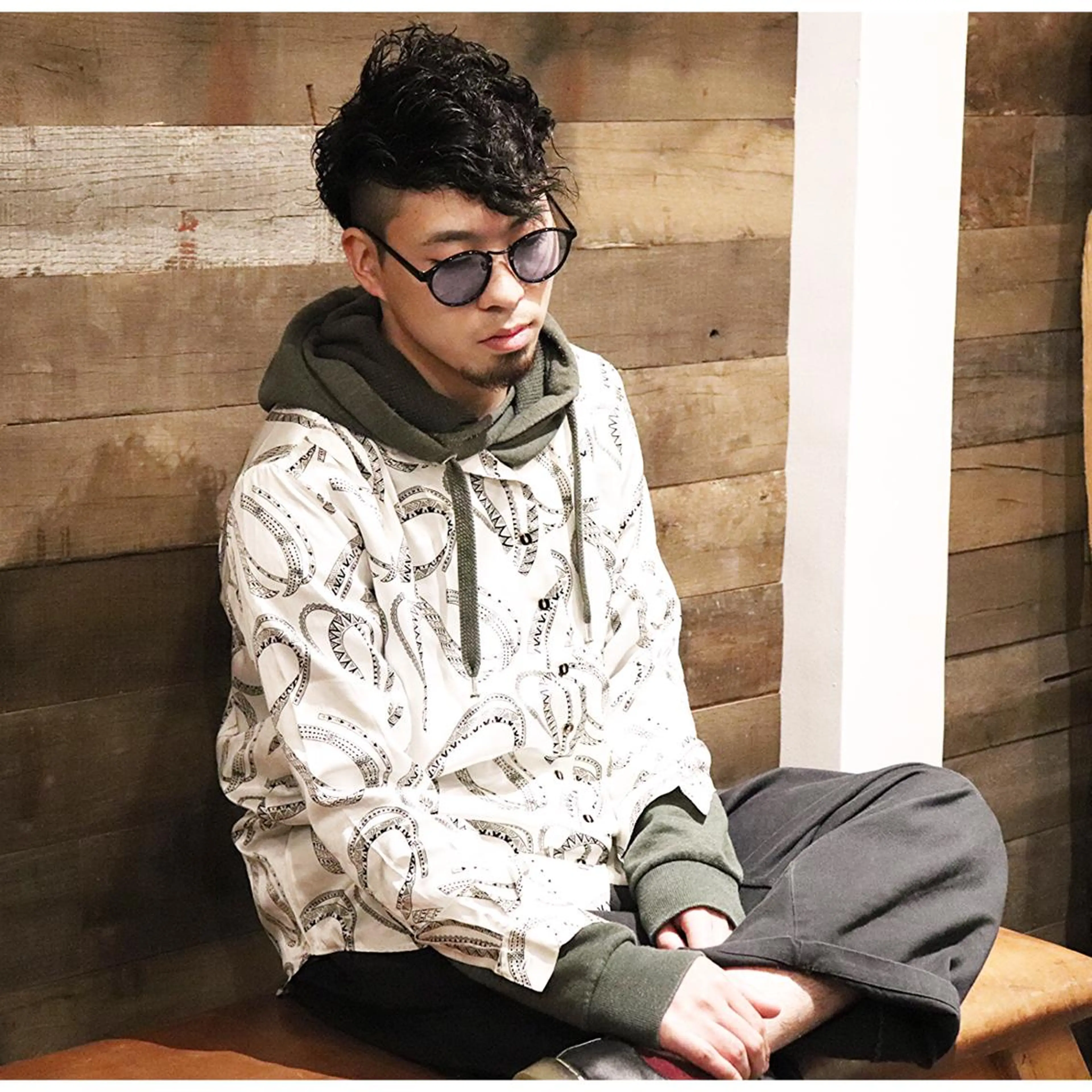 ショート パーマ メンズ kiitos所属・関西センターパート メンズモデル募集のヘアスタイル