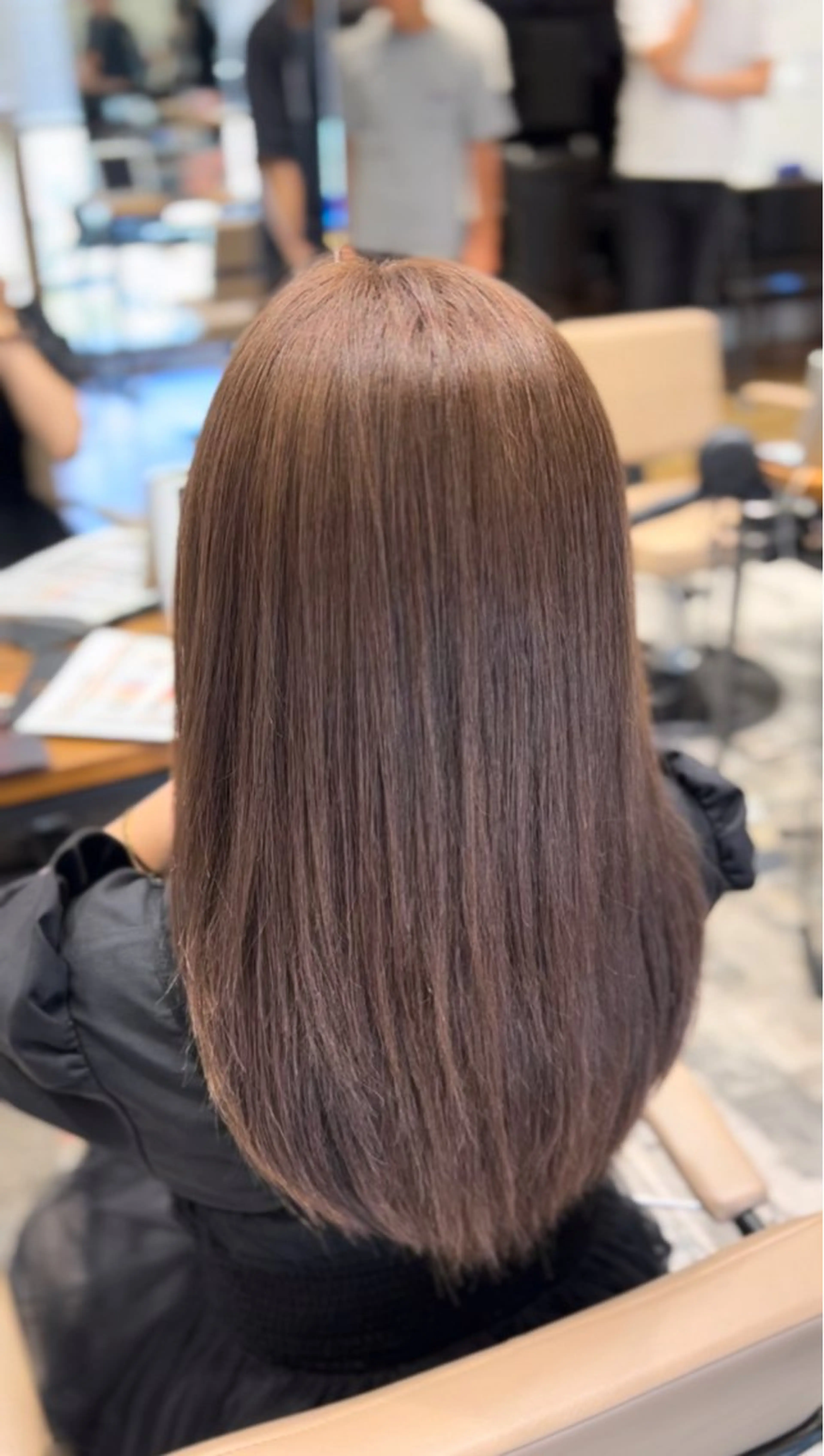 セミロング カラー 新宿透明感カラー 髪質改善/吉川怜奈のヘアスタイル