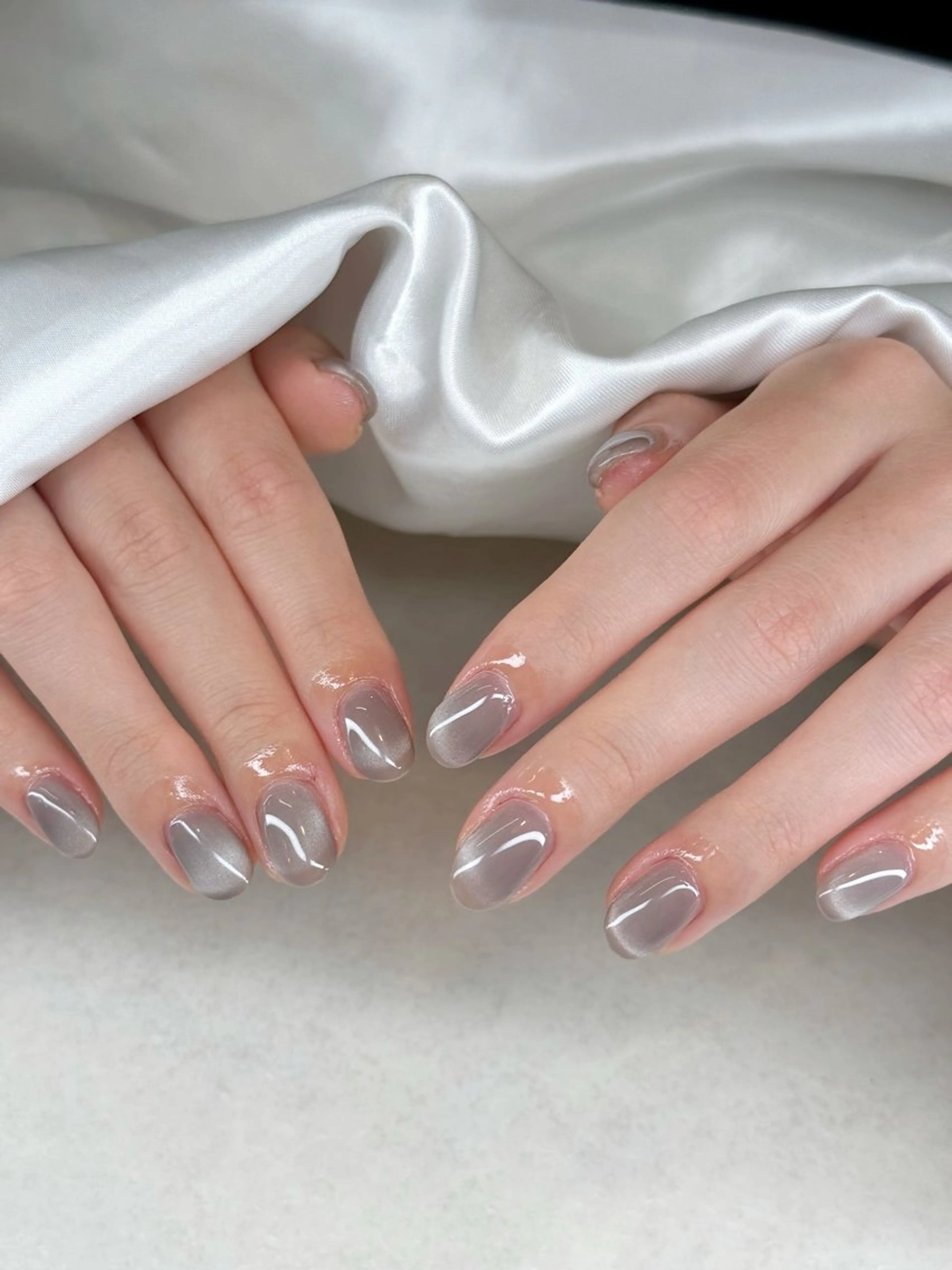 ネイル マグネットネイル ハンドネイル Agate miku🎀‧₊のネイルデザイン