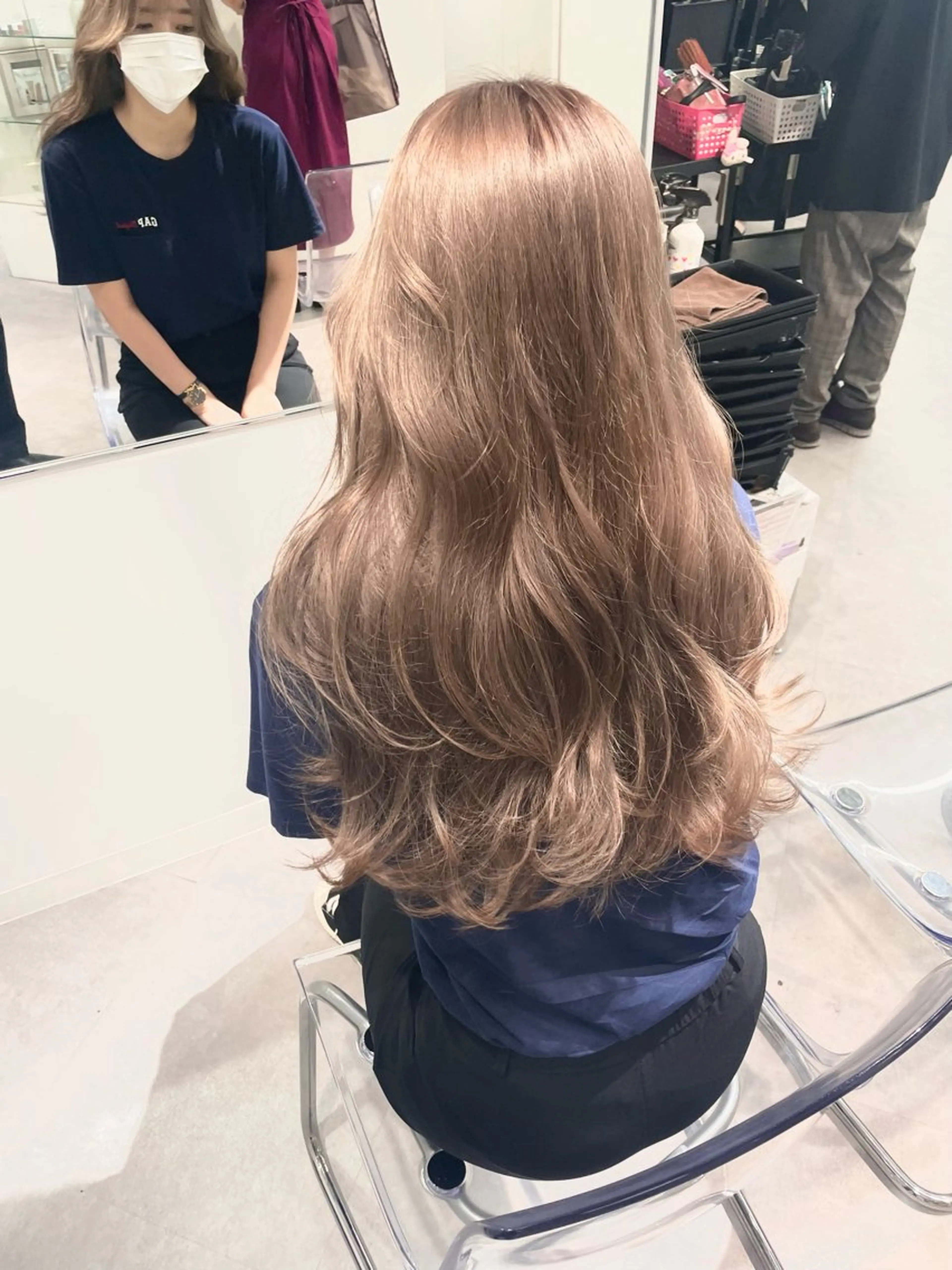 ロング カラー カット ヘアカラー トリートメント 韓国ハッシュカット/ 新宿/髪質改善/岡崎のヘアスタイル