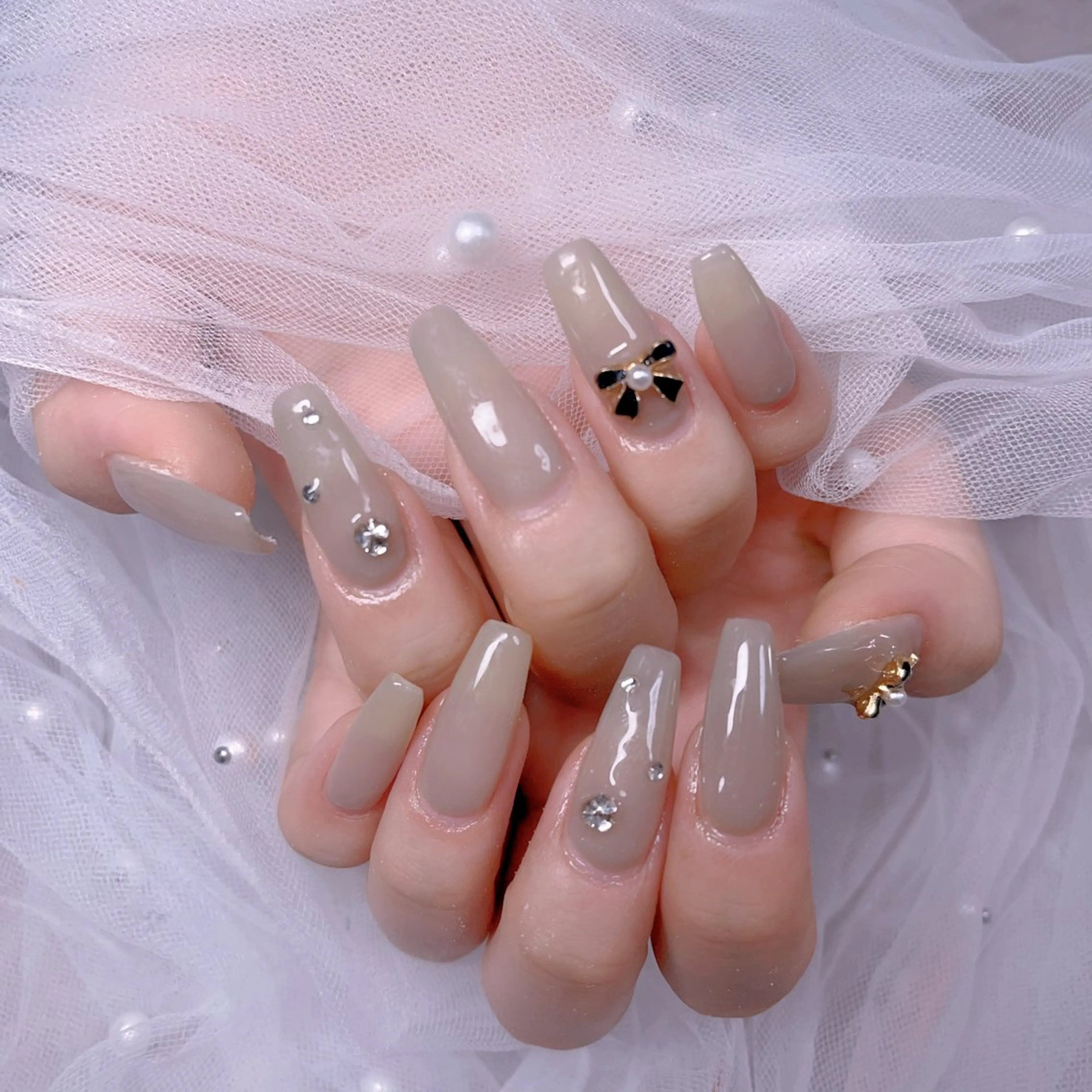 メンズ ネイル アートネイル フレンチネイル ジェルネイル キラキラネイル パラジェル ハンドネイル Bloom スカルプ専門店のネイルデザイン