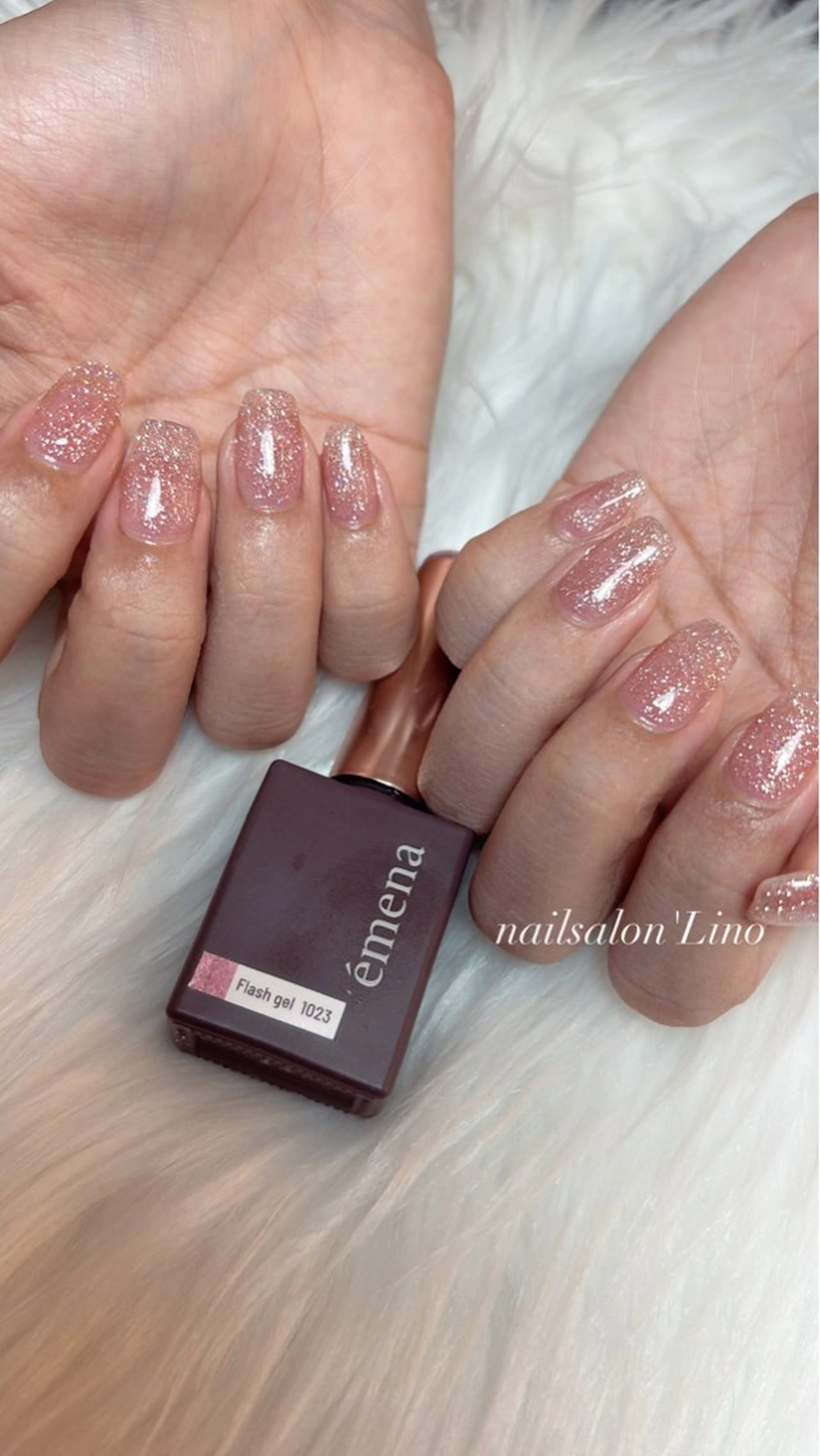 ネイル フラッシュネイル ワンカラーネイル ピンク フットネイル Lino𓂃⟡.· Chizuruのネイルデザイン