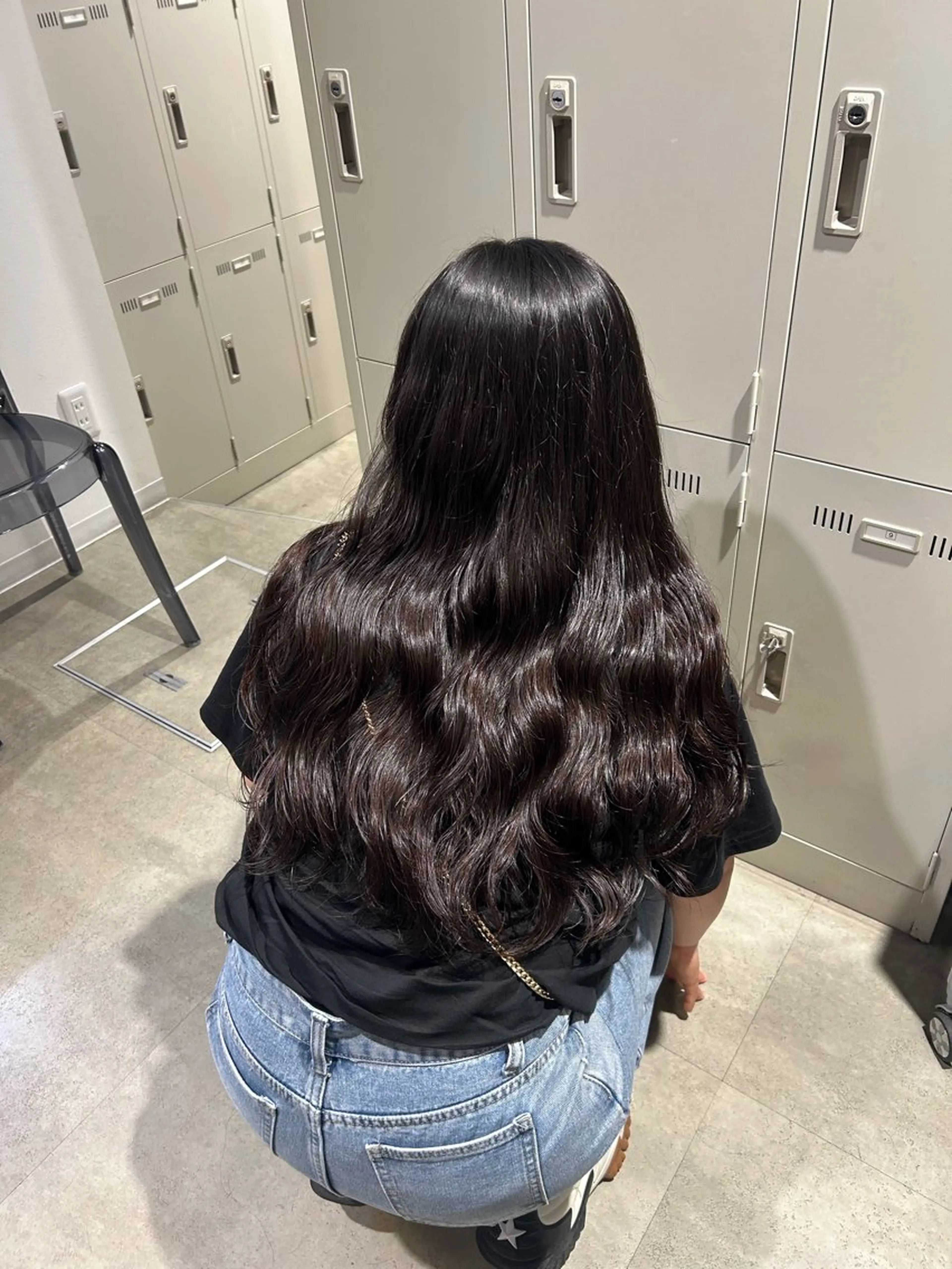 セミロング カラー パーマ ヘアアレンジ メンズ キッズ カット ヘアカラー トリートメント 🦋韓国レイヤー/ 透明感グレージュ🦋のヘアスタイル