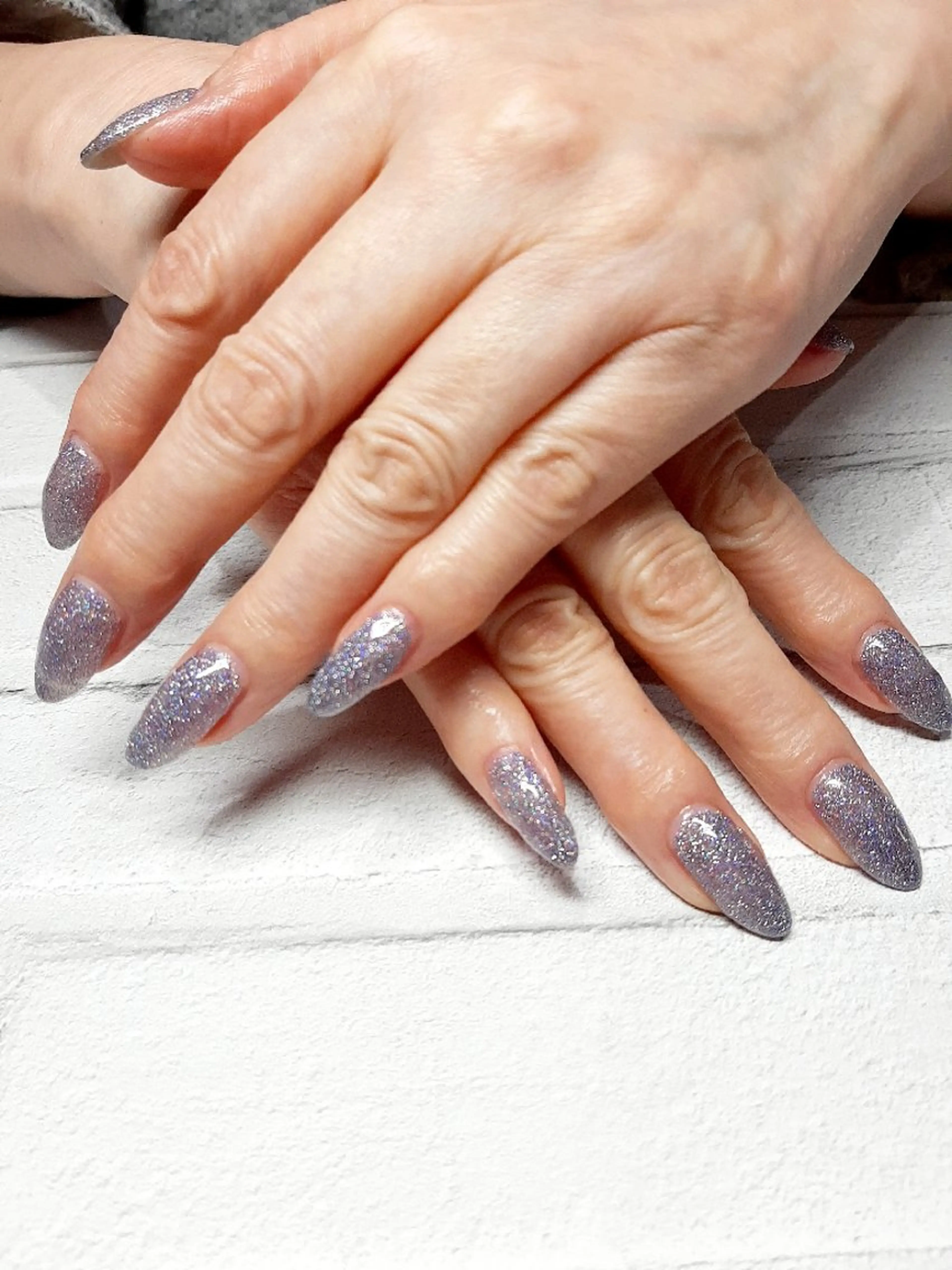 ネイル フラッシュネイル ラメ(グリッター) ワンカラーネイル 仁平 真紀のネイルデザイン