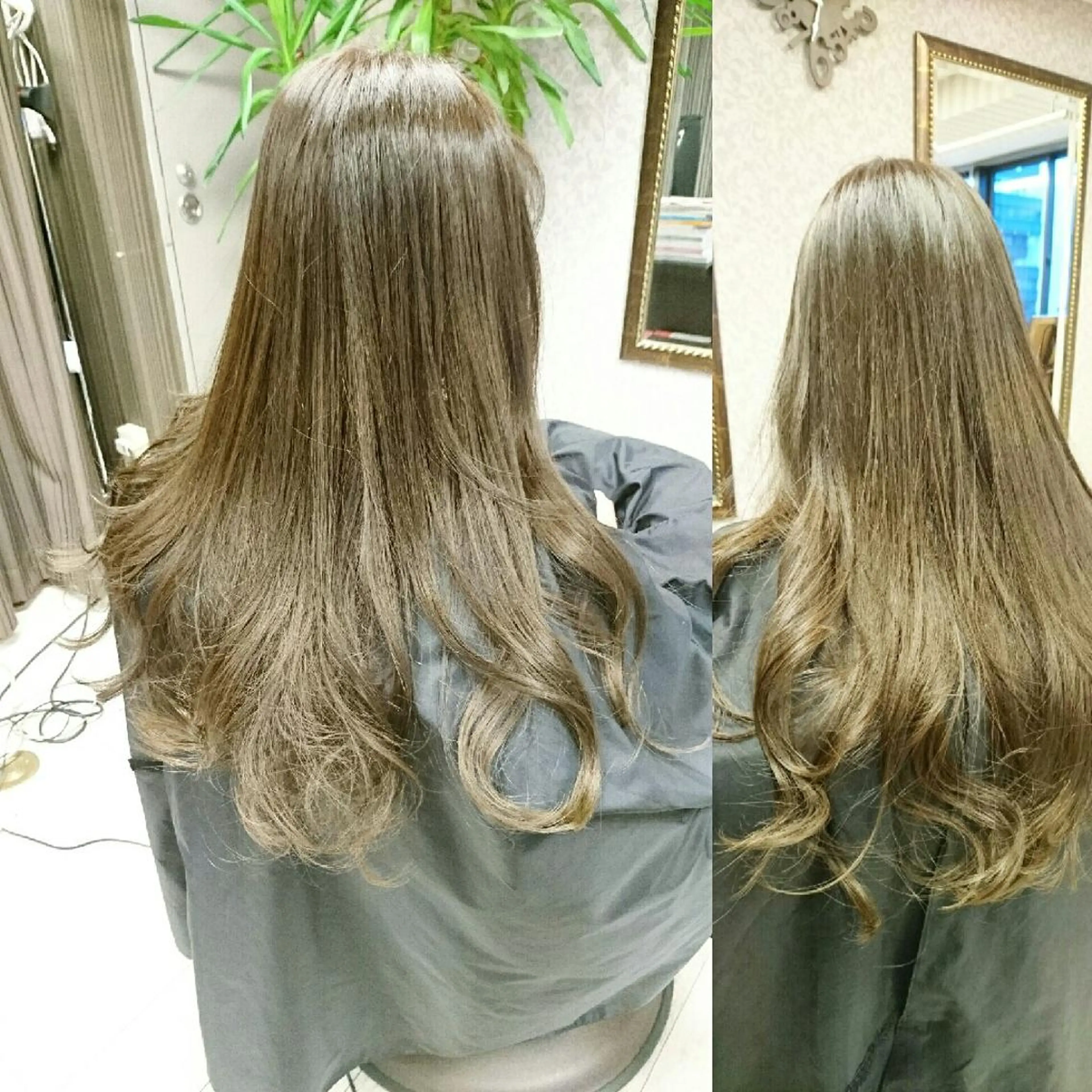 カラー ロング アッシュ イルミナカラー トリートメント 三上 恵美のマツエク・マツパデザイン