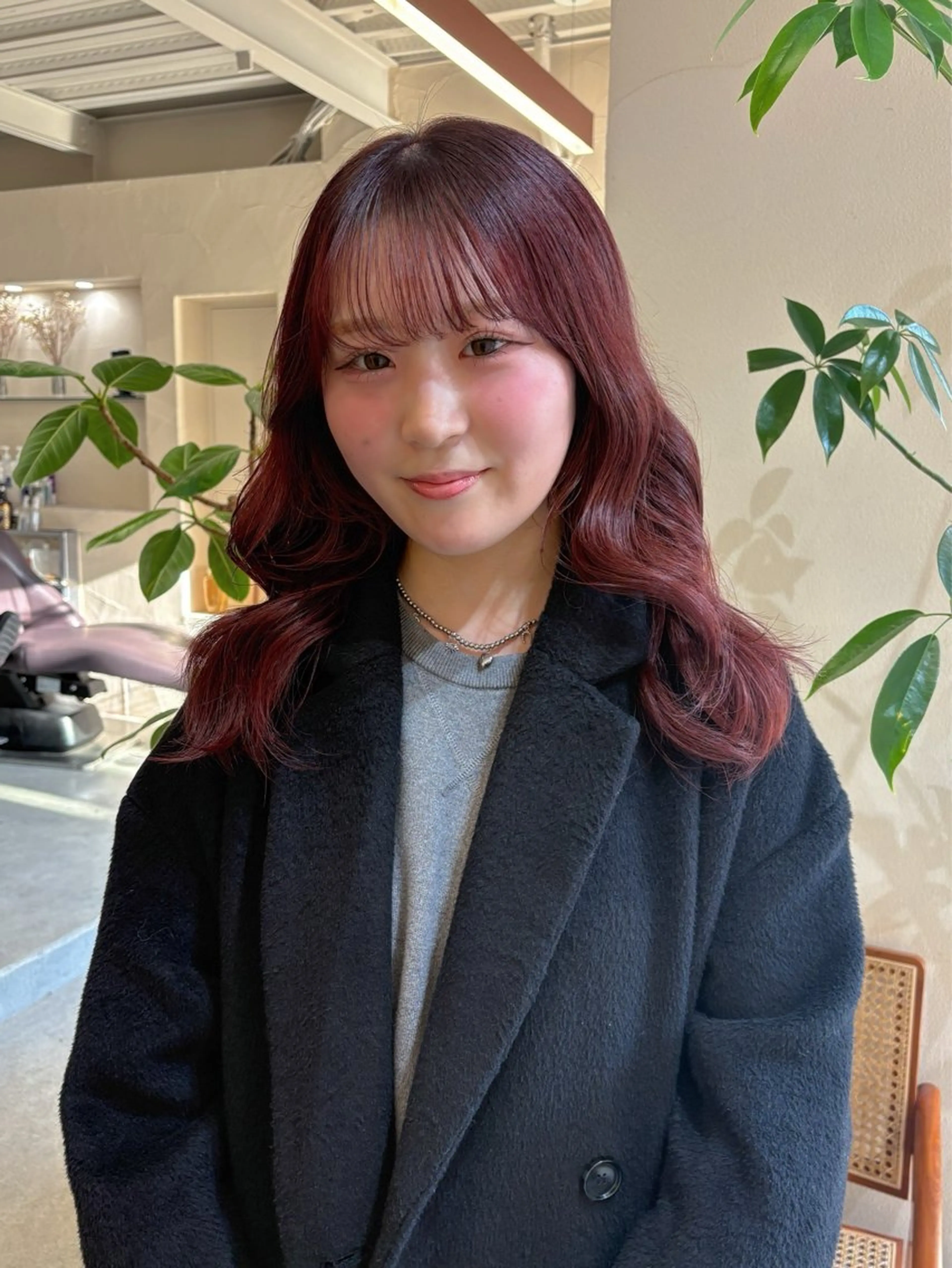 セミロング カラー レッドカラー 韓国風ヘア カット ヘアカラー トリートメント ヘアセット Masena所属・💎韓国風レイヤー /ボブ💎Namiのヘアスタイル