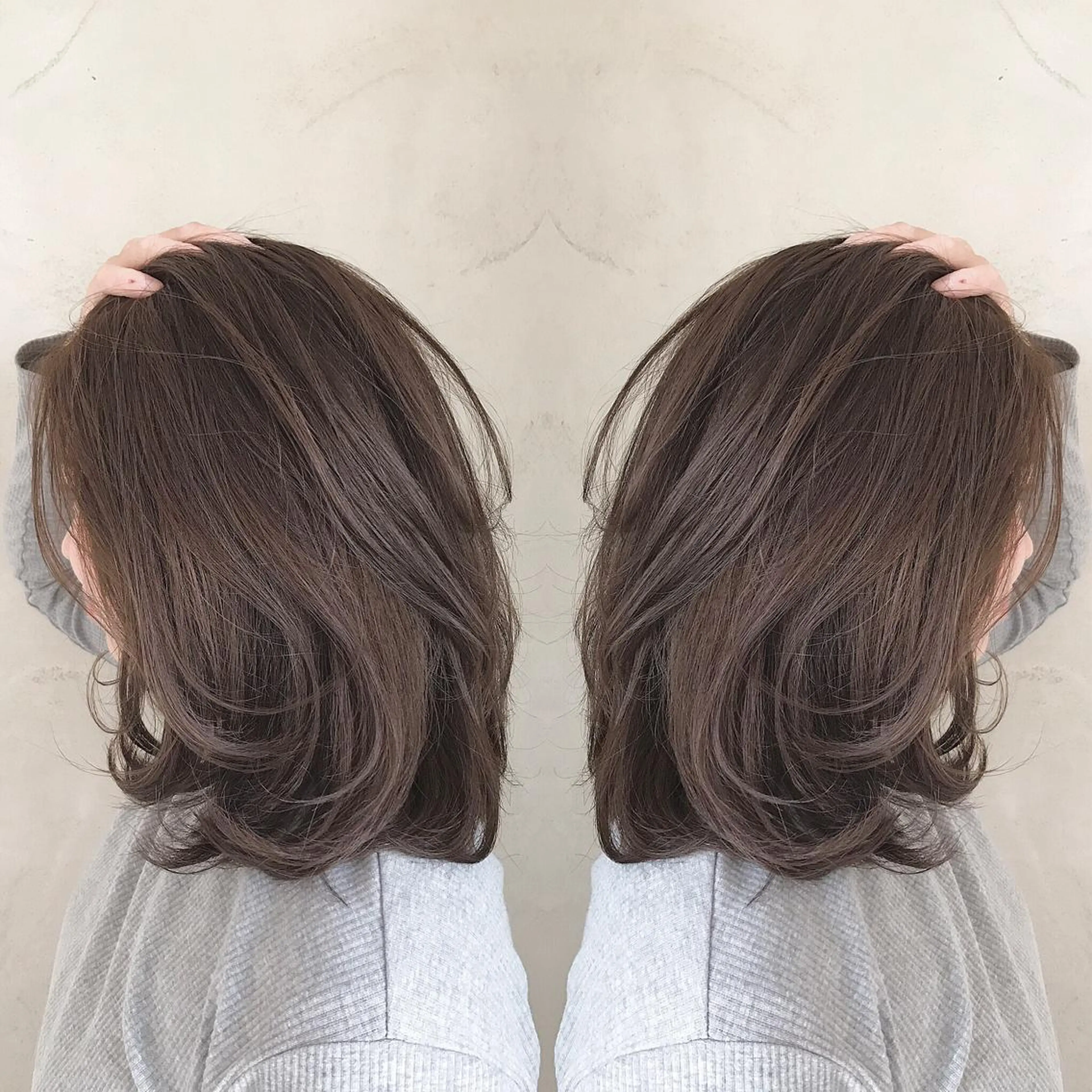 セミロング カラー アッシュ she2.shinjuku所属・takumi Hのヘアスタイル