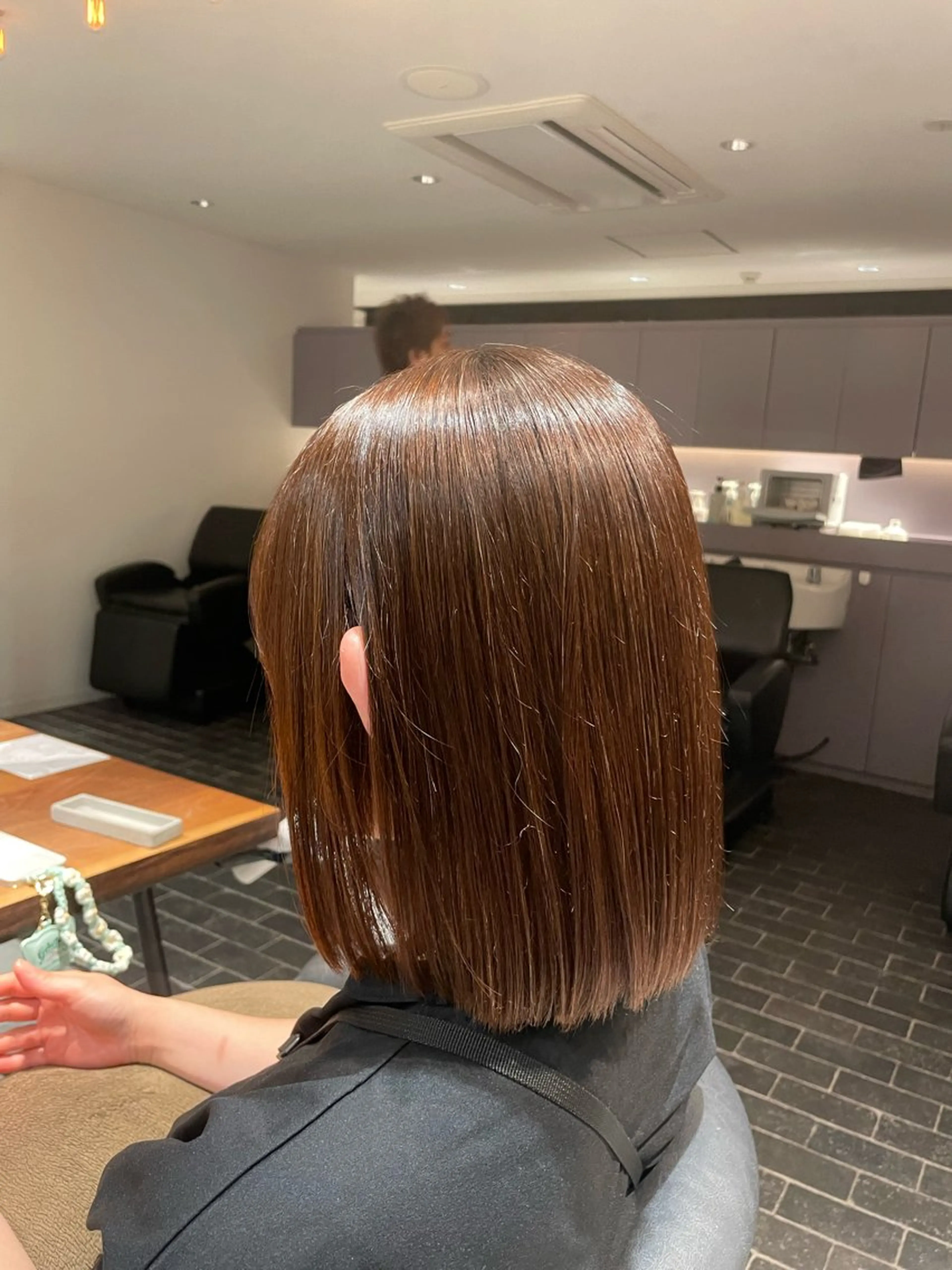 ミディアム 縮毛矯正 sweet room藤沢所属・髪質改善✨高級カラー 野井琢生のヘアスタイル