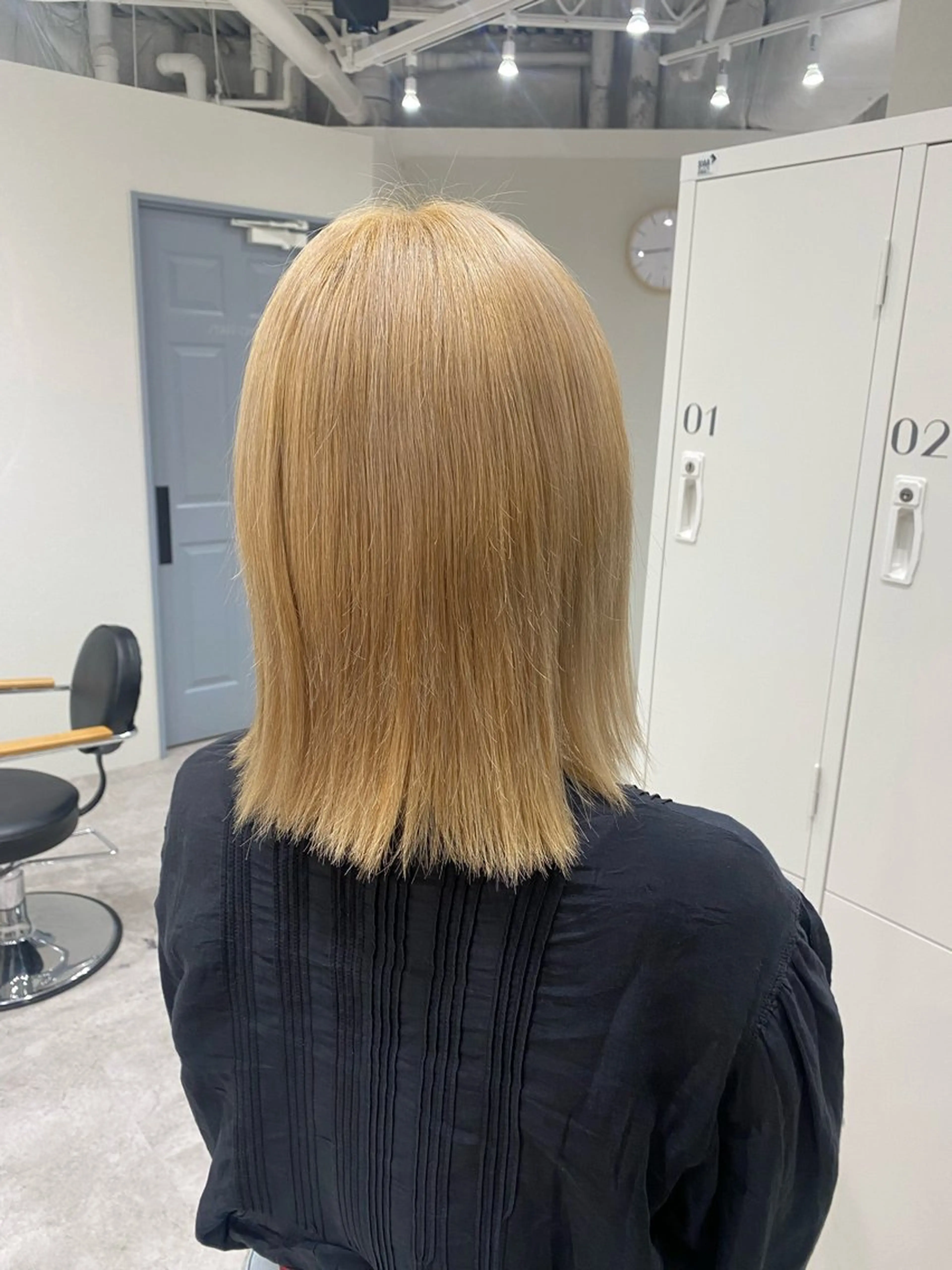 ミディアム カラー ヘアアレンジ ベージュカラー ミルクティーベージュ ヘアカラー ボブ /ニュアンス/ satomi🧸💖のヘアスタイル