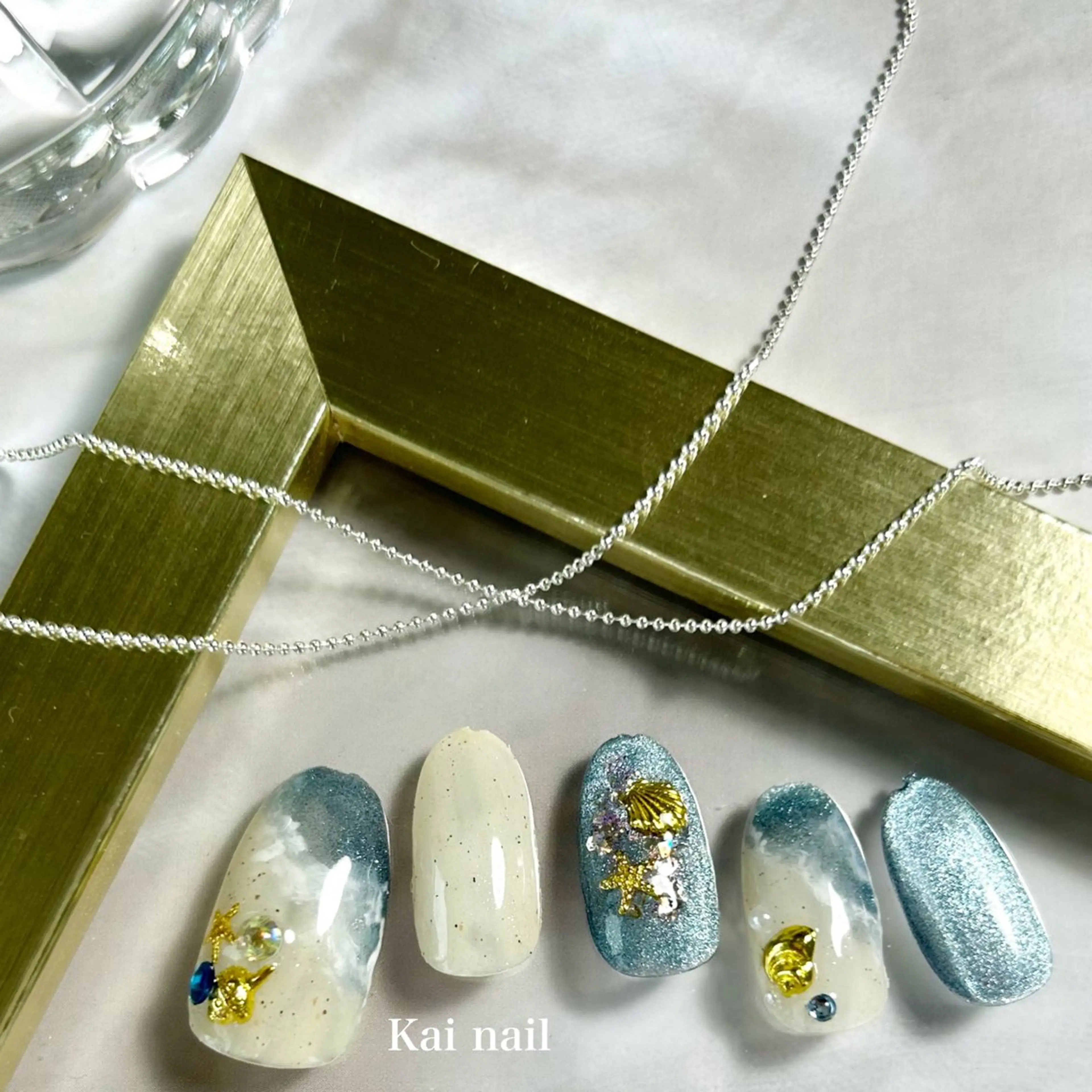 ネイル フレンチネイル ガーリー 韓国ネイル ニュアンスネイル リボン ハンドネイル Kai  nail Mayukoのネイルデザイン