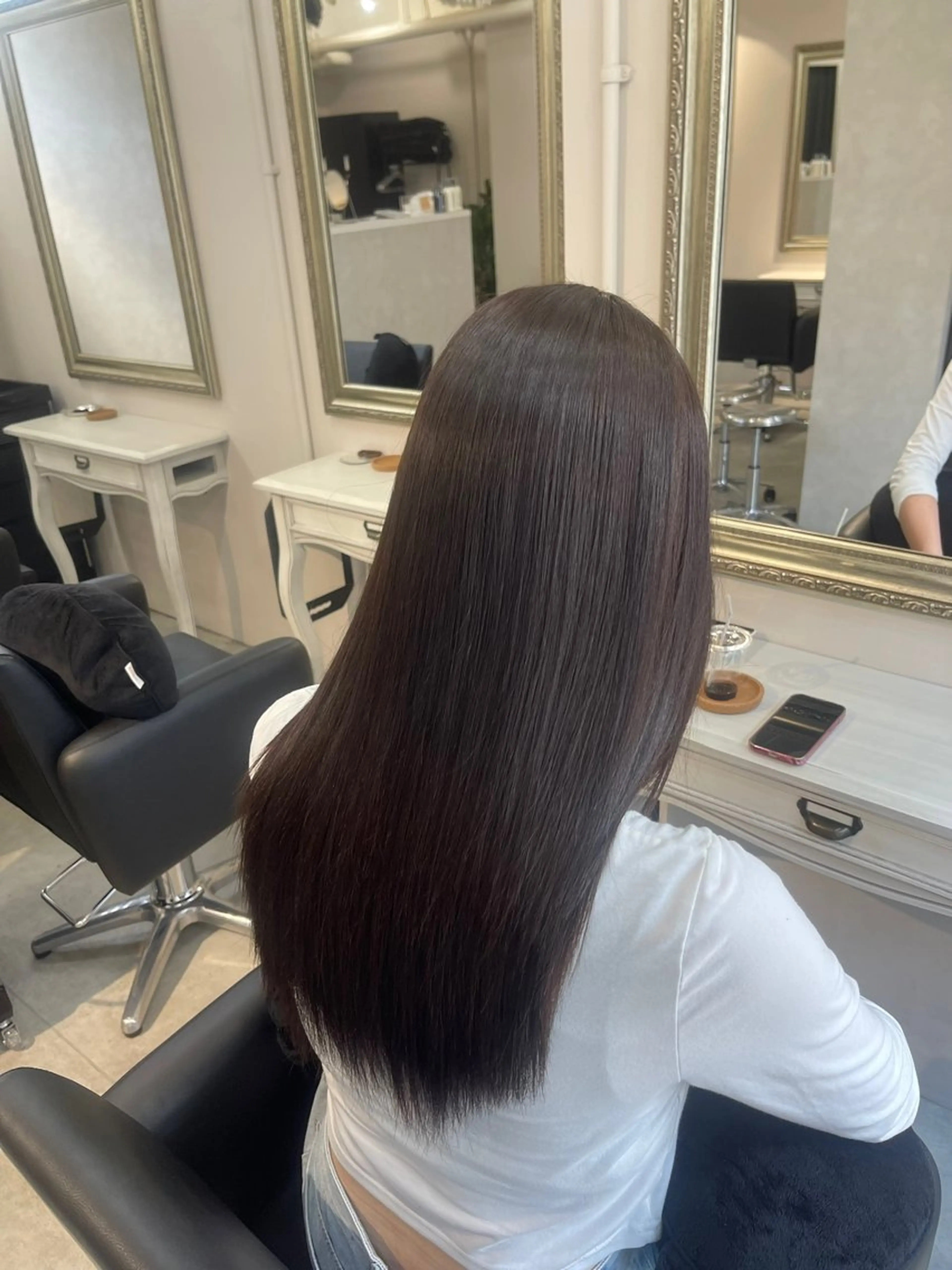 ロング 髪質改善 縮毛矯正 トリートメント 堀江/艶髪/透明感 カラー/NENE🫧のヘアスタイル