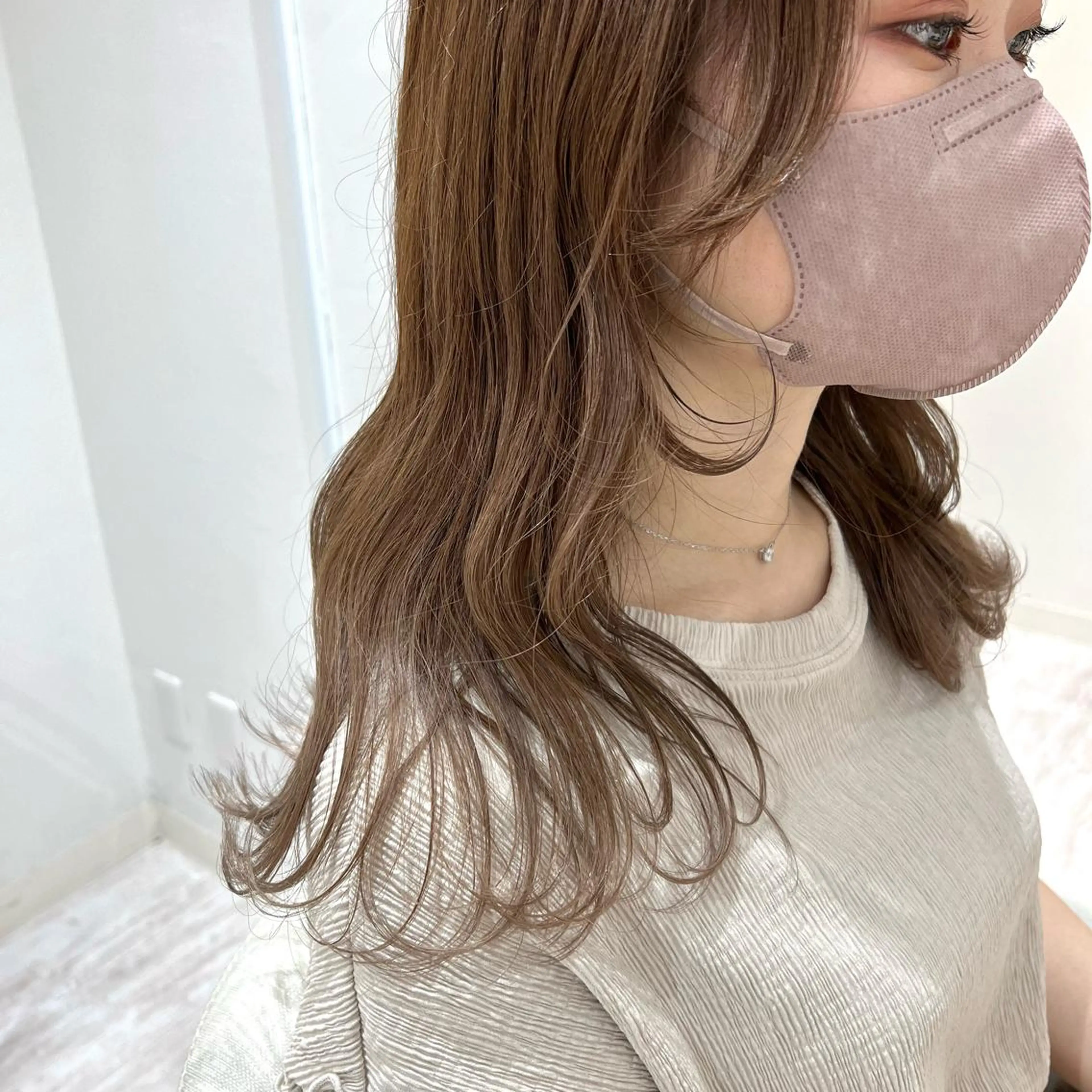 セミロング カラー アッシュ ベージュカラー 【髪質改善】 【美髪矯正】🌻店長のヘアスタイル