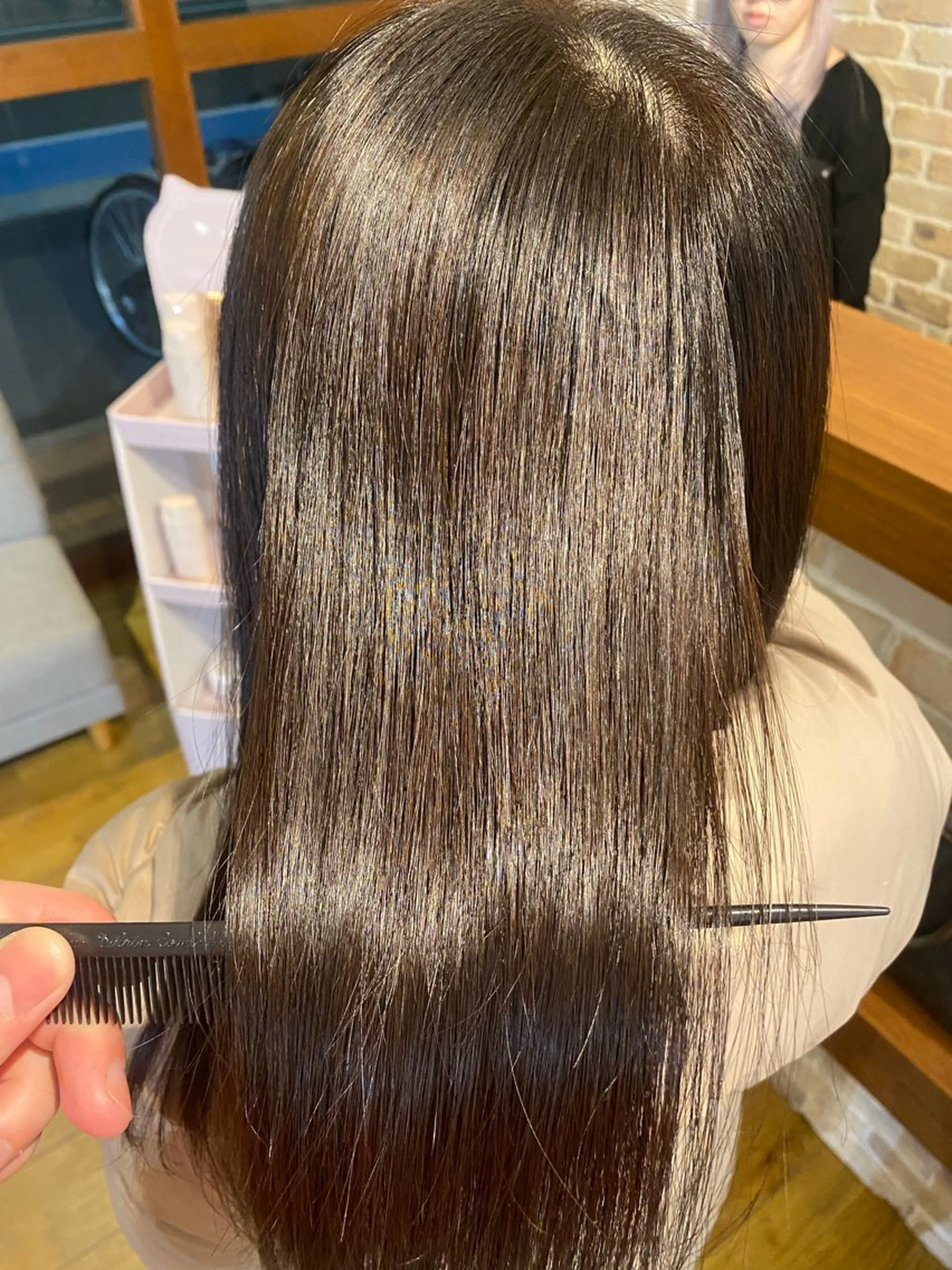 セミロング 髪質改善 カット 縮毛矯正 縮毛矯正とレイヤー カット/杉村凜汰郎のヘアスタイル