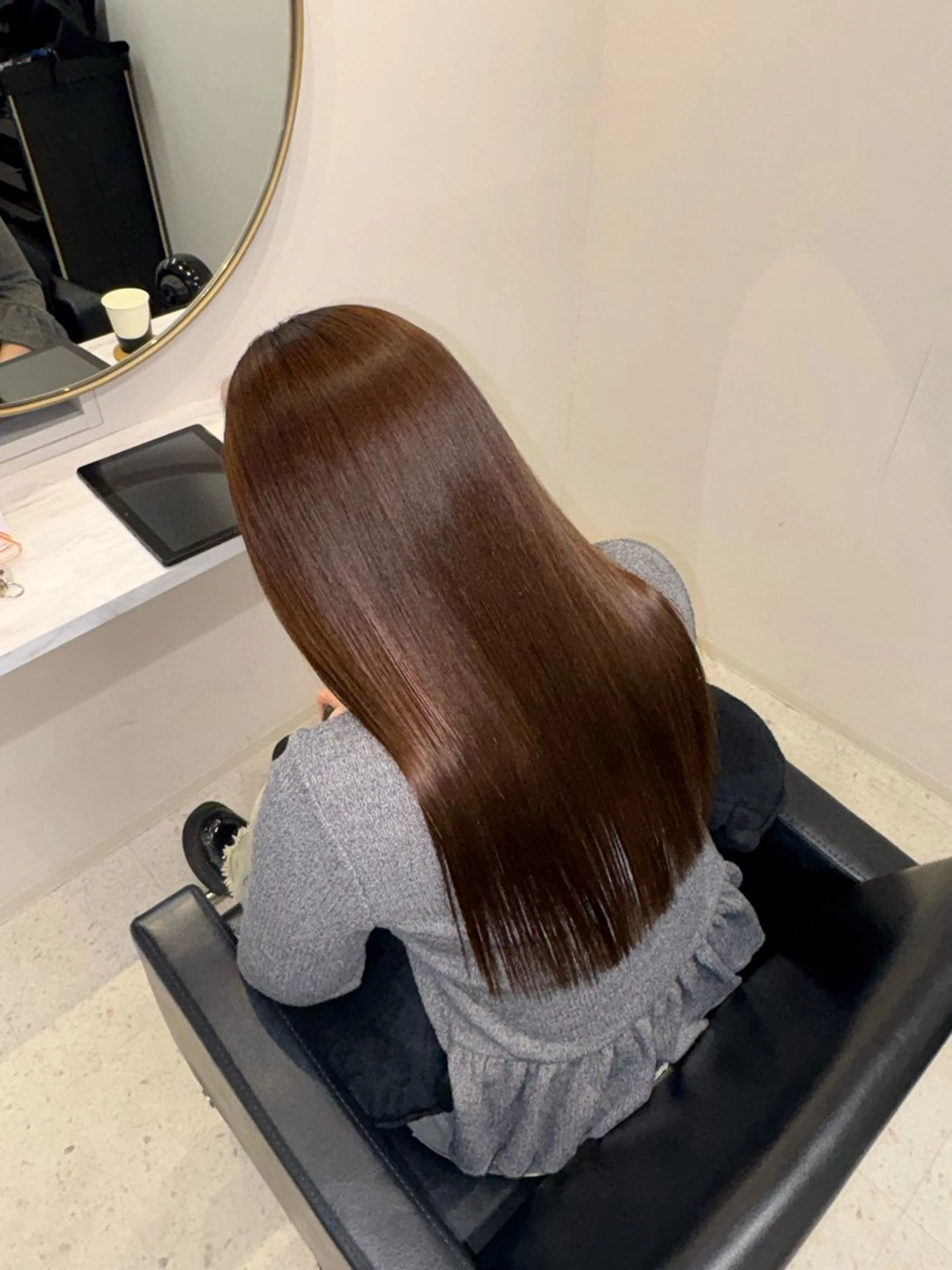 ロング 縮毛矯正 𝜗𝜚cocoro 韓国𝜗𝜚のヘアスタイル