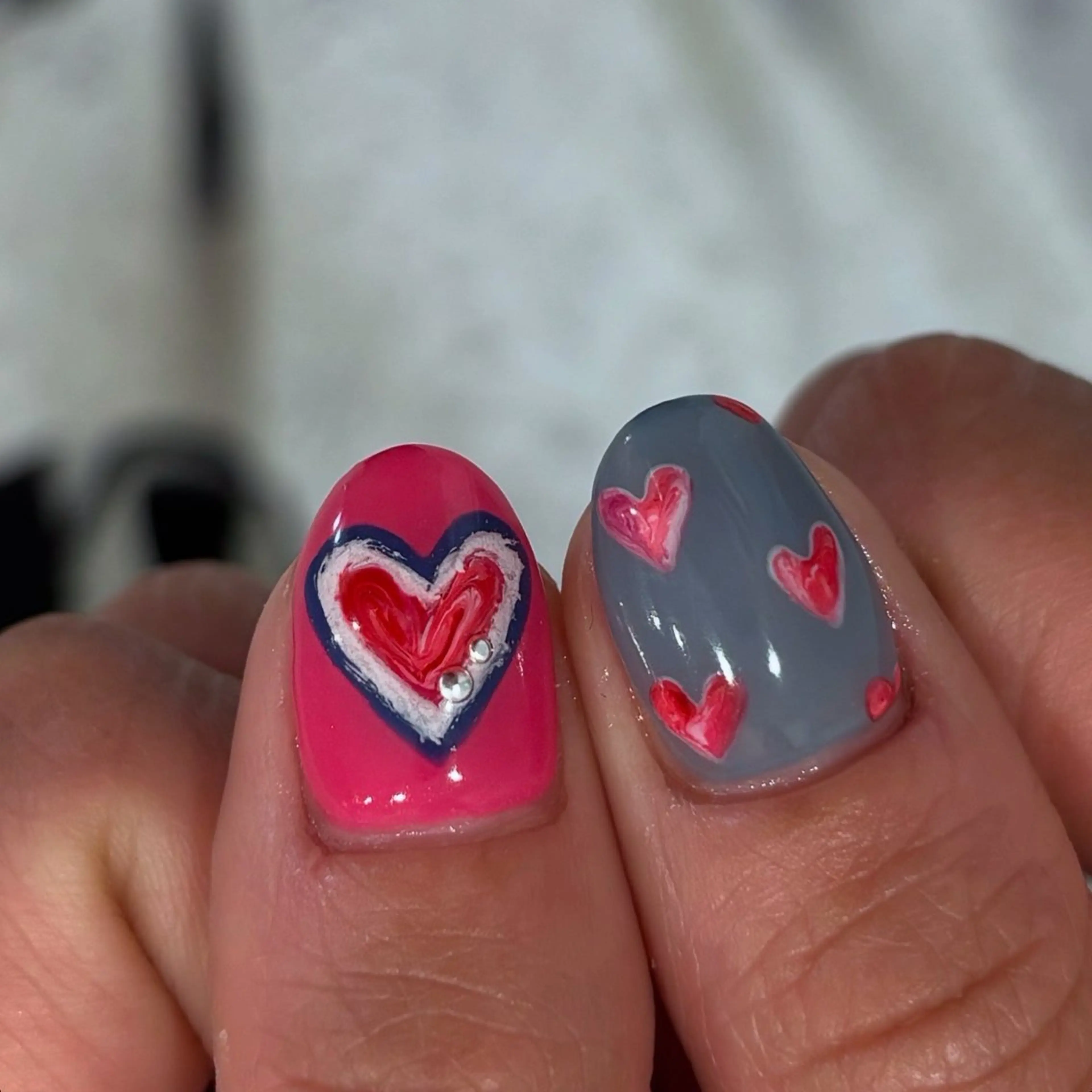 ネイル ハート ハンドネイル nao＿nail .929のネイルデザイン