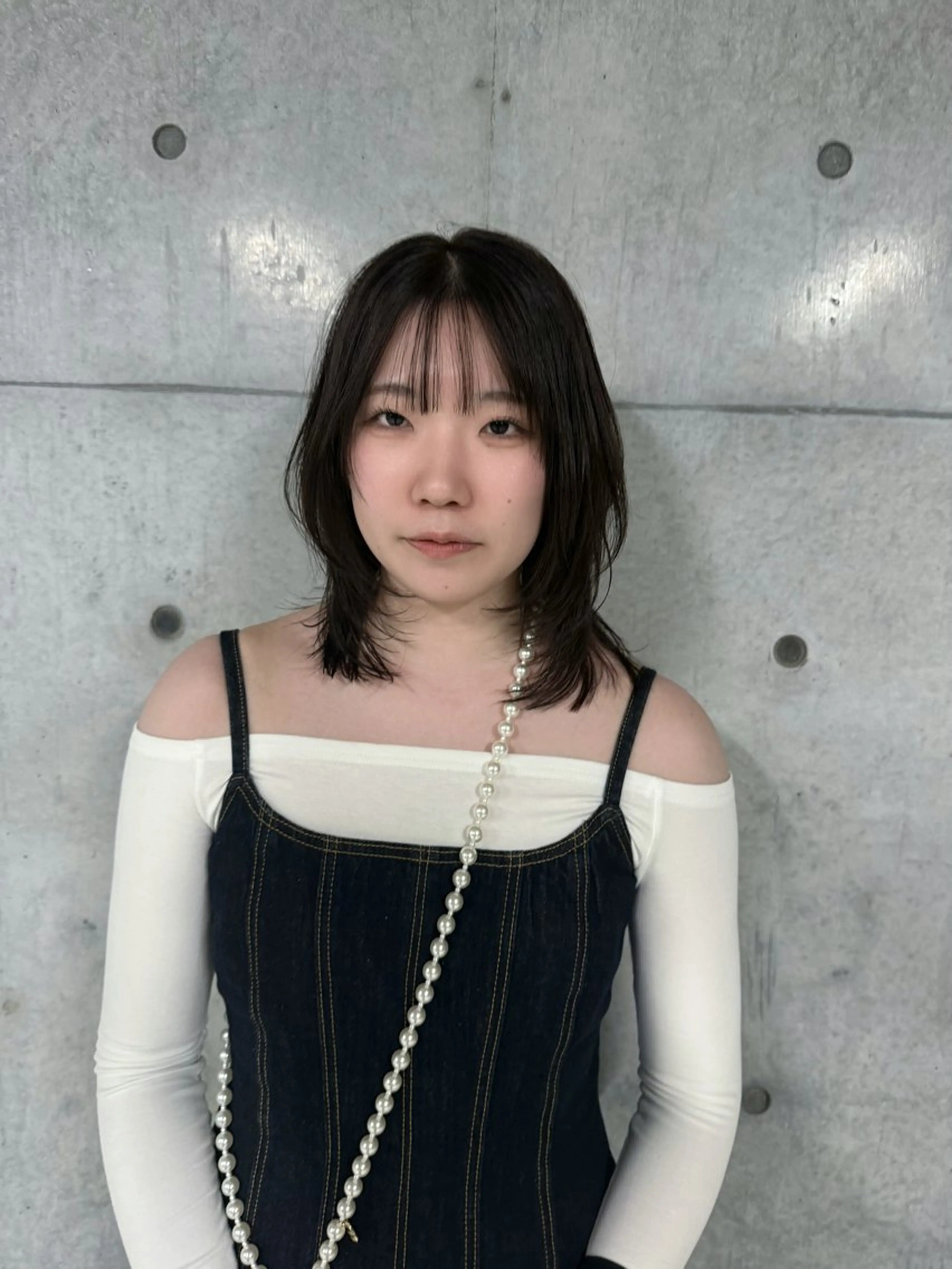 ミディアム ミディアムレイヤー アッシュ ボブ 顔周りカット レイヤーカット カット ヘアカラー 誰よりも丁寧なカット 🍀小林輝のヘアスタイル