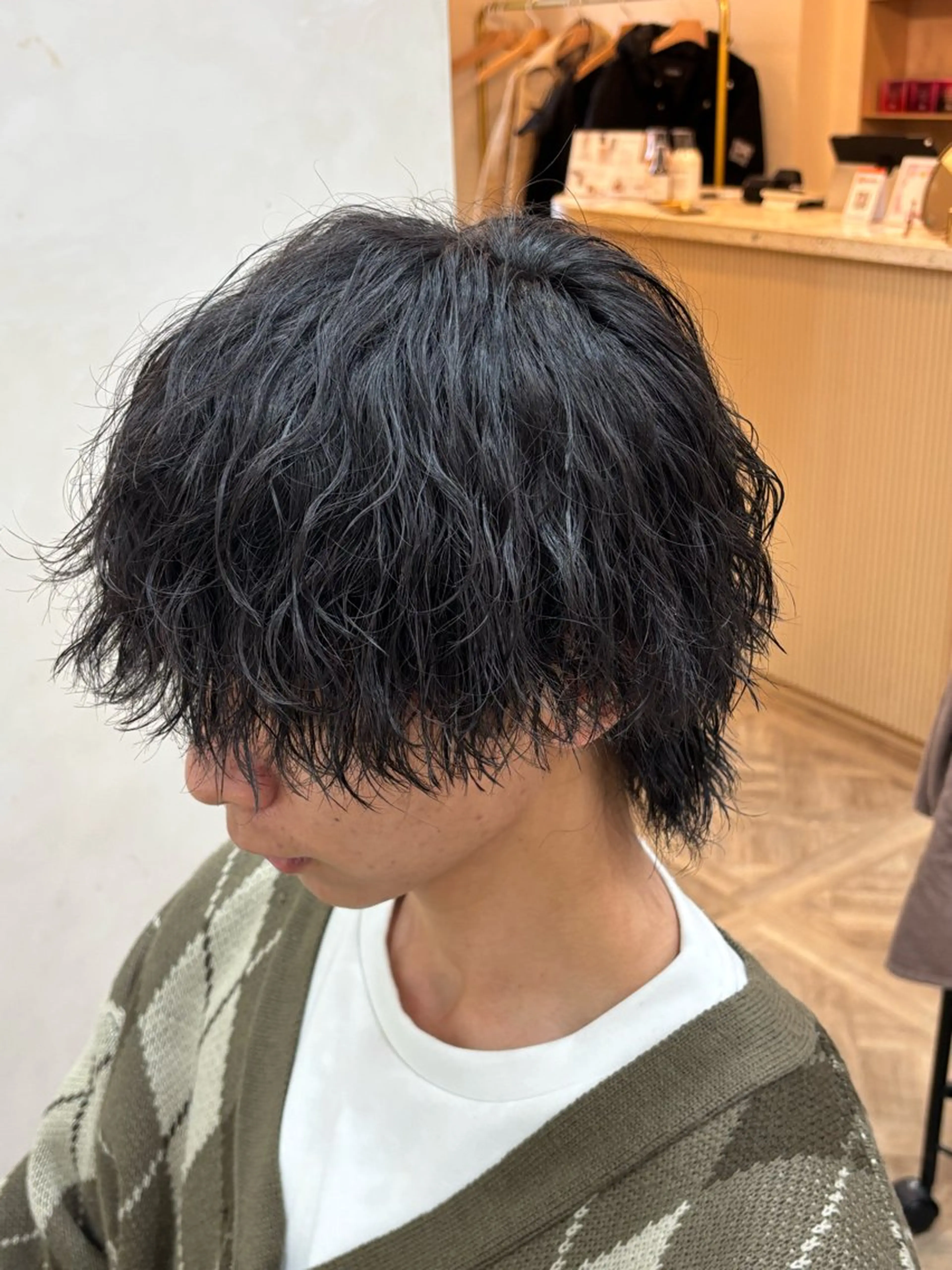 ショート パーマ メンズ カット パーマ トリートメント パーマ職人DAIKI ツイスパ/波巻きのヘアスタイル