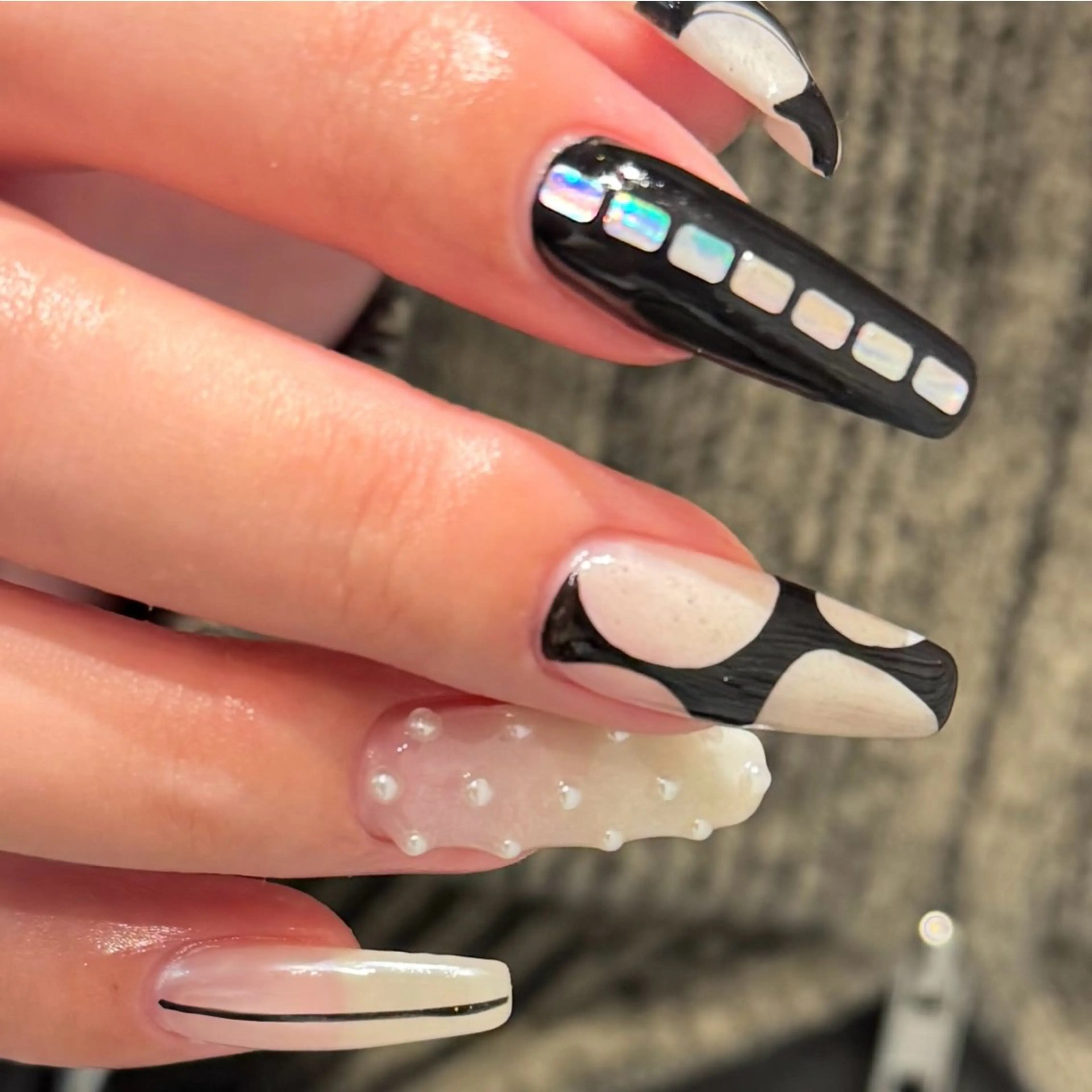 ネイル ロングネイル ハンドネイル m kaori𓃟のネイルデザイン