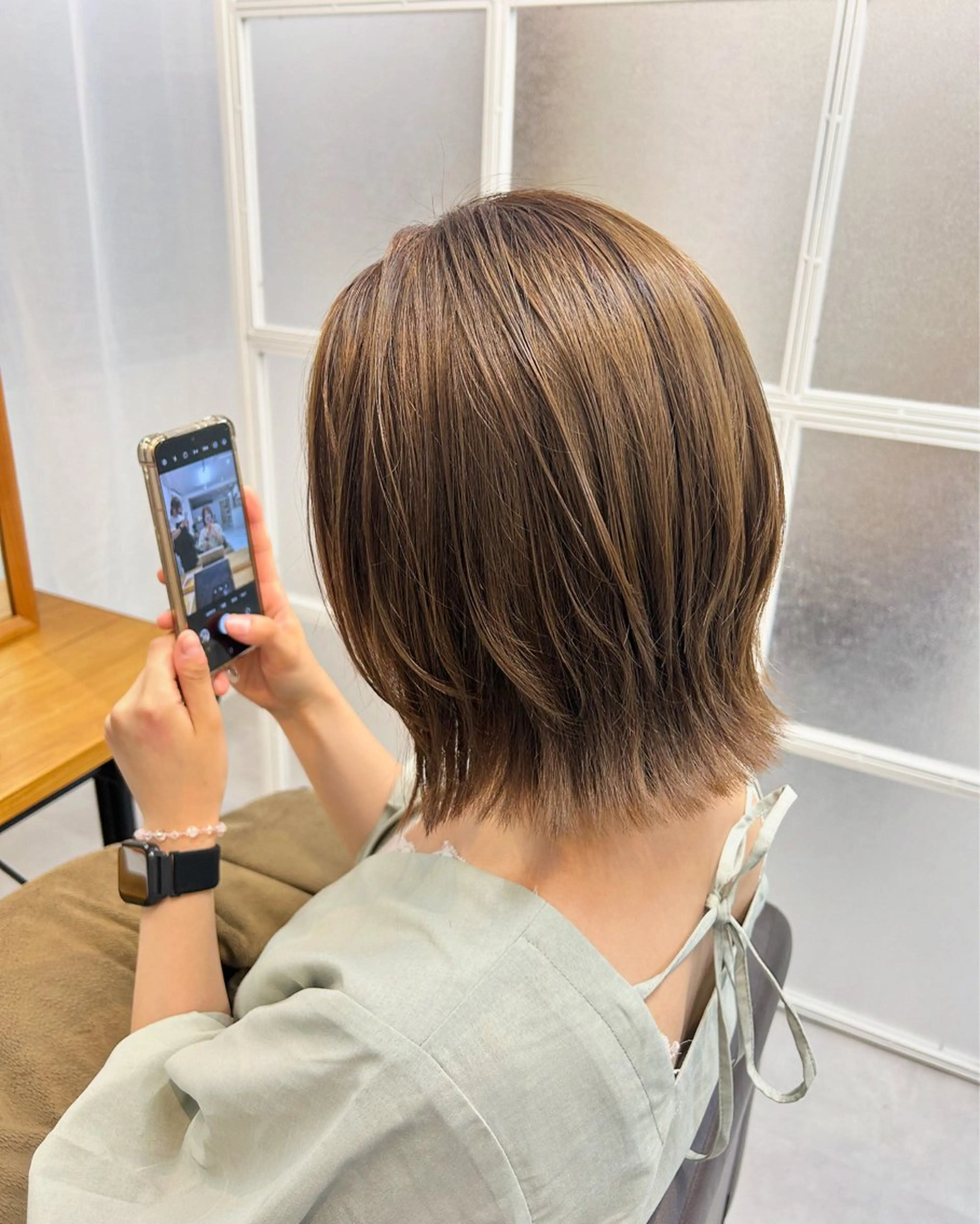 ミディアム カラー ヘアカラー トリートメント 後藤紗英/髪質改善 /オリーブベージュのヘアスタイル