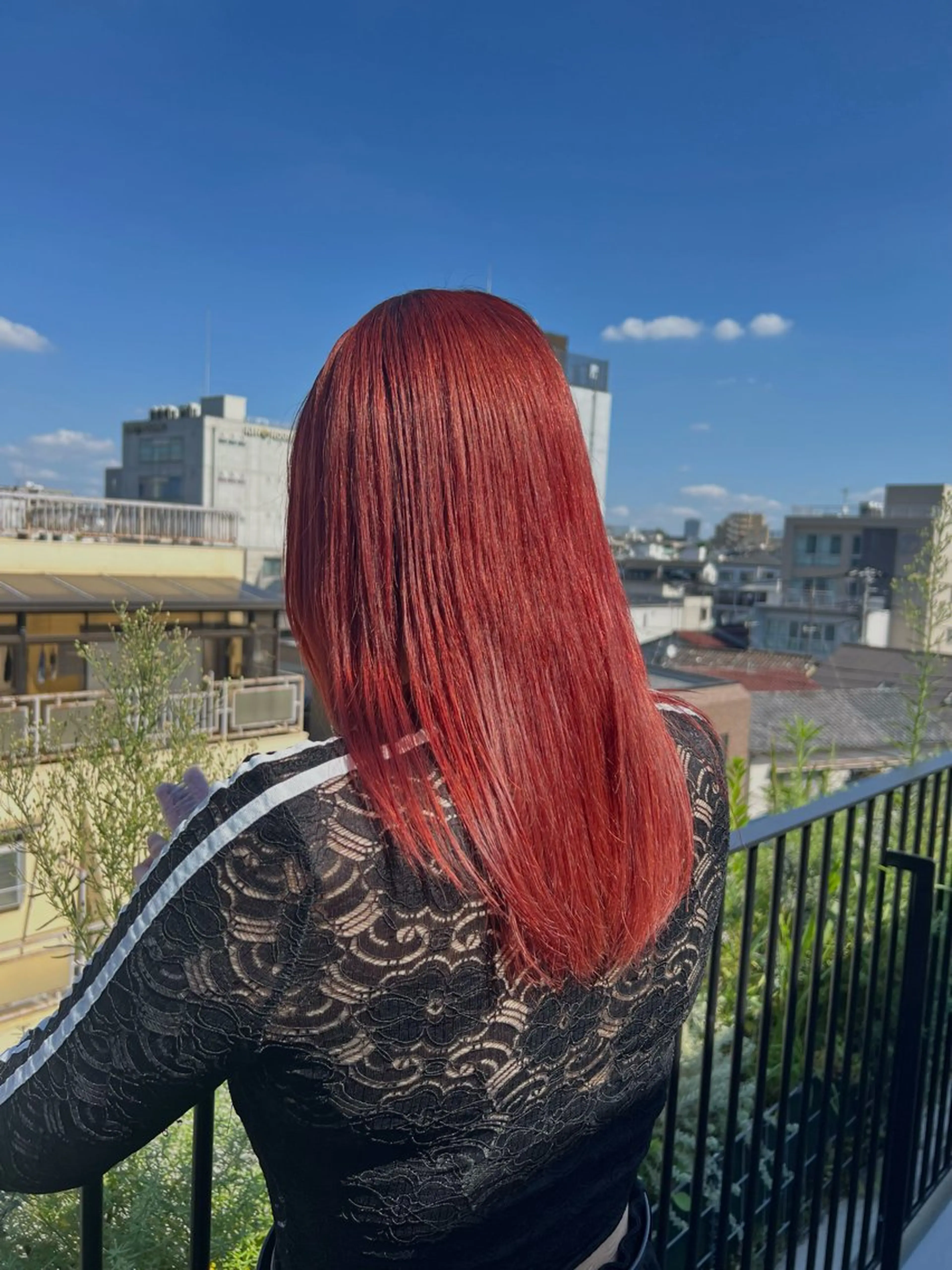 ミディアム カラー レッドカラー 🍇おぐら めぐみ🍇のヘアスタイル