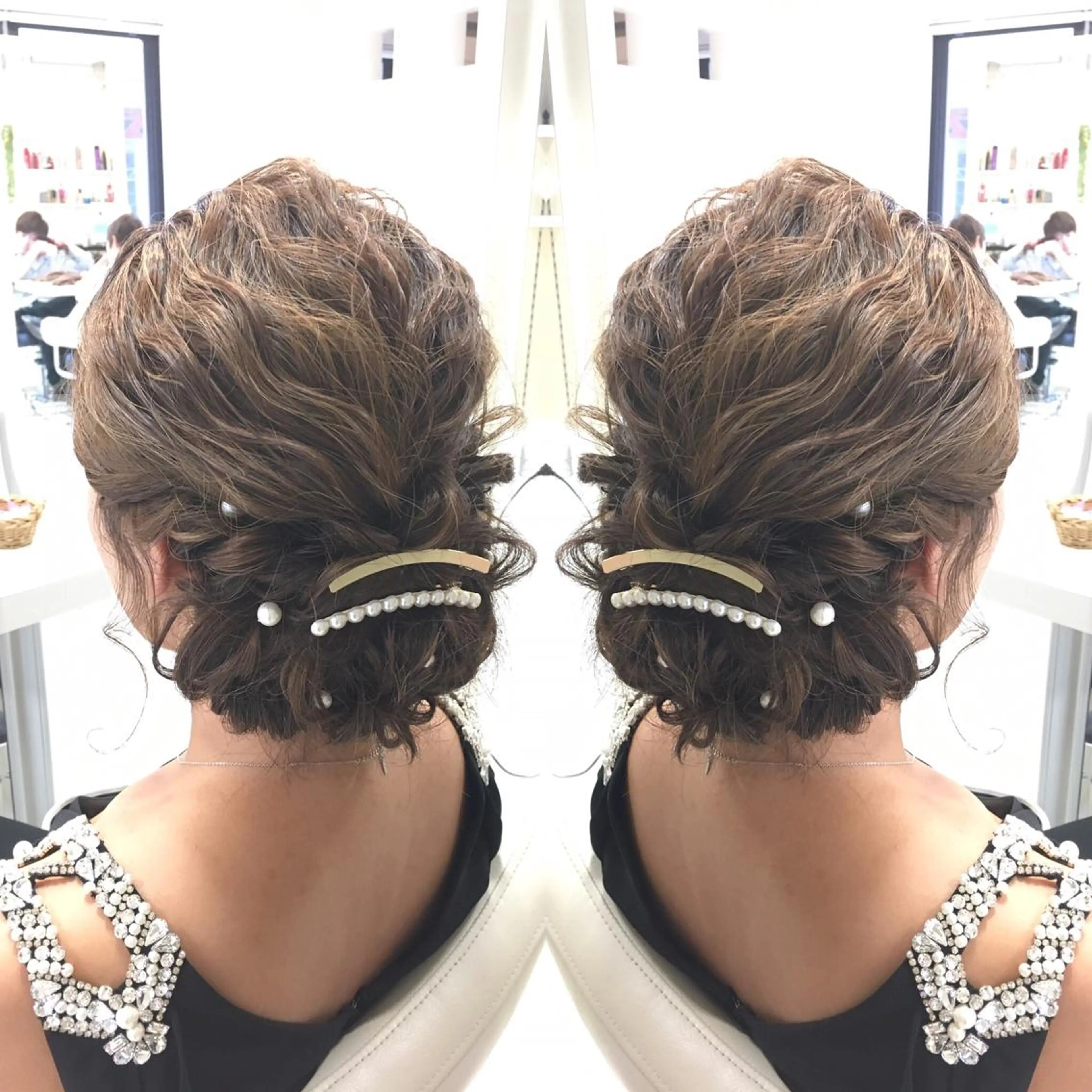 ミディアム ヘアアレンジ 結婚式・ブライダル C. 👑itoのマツエク・マツパデザイン