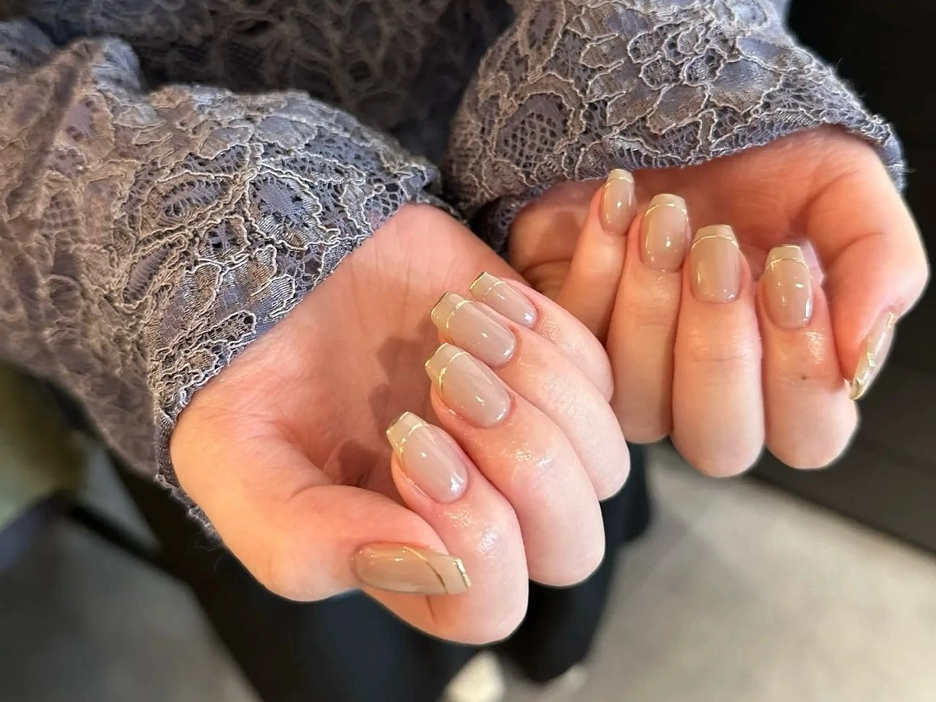 ネイル ゴールド ミラーネイル ハンドネイル etorca nailのネイルデザイン