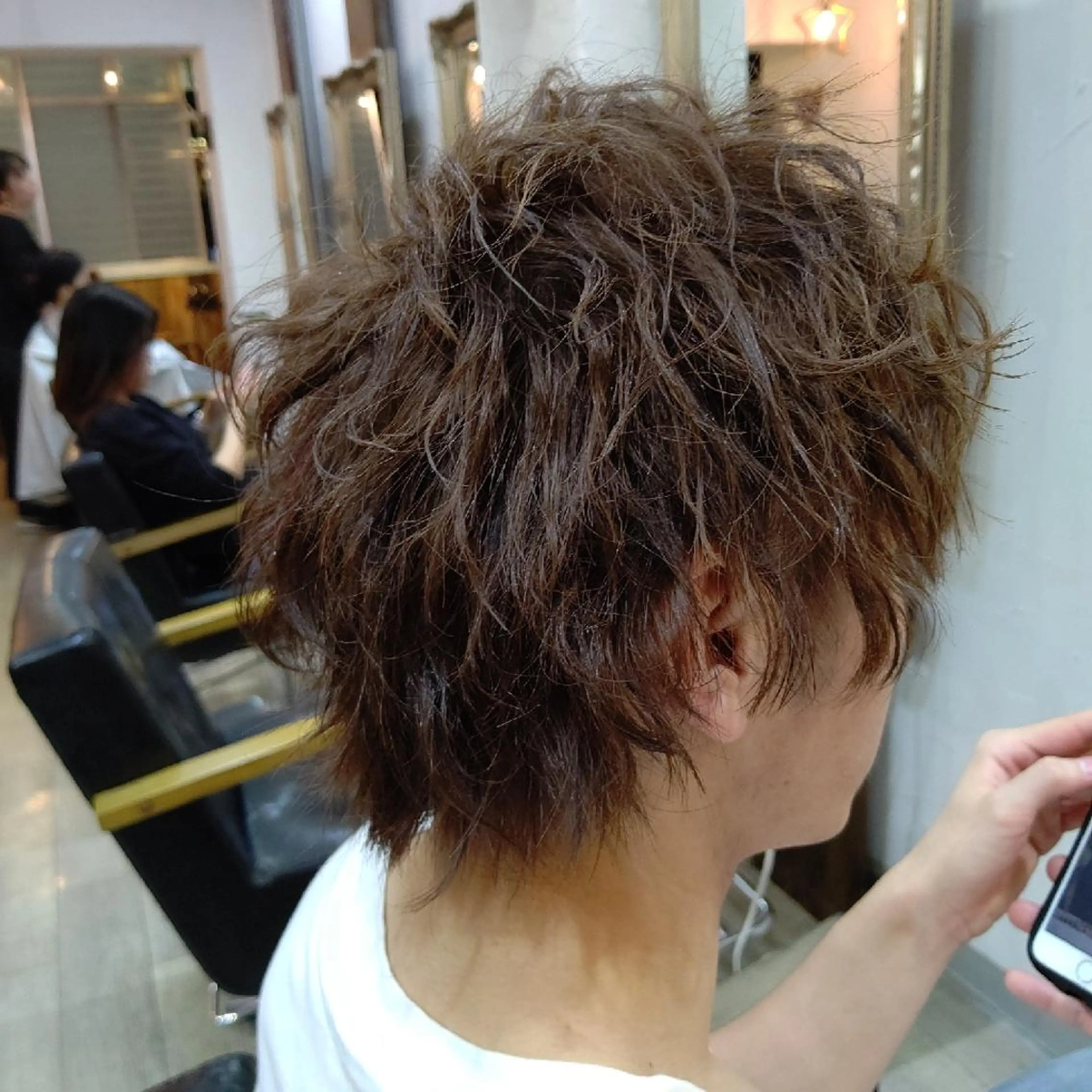 ミディアム パーマ メンズ カット bathair  所属・bathair 持田侑祐のヘアスタイル