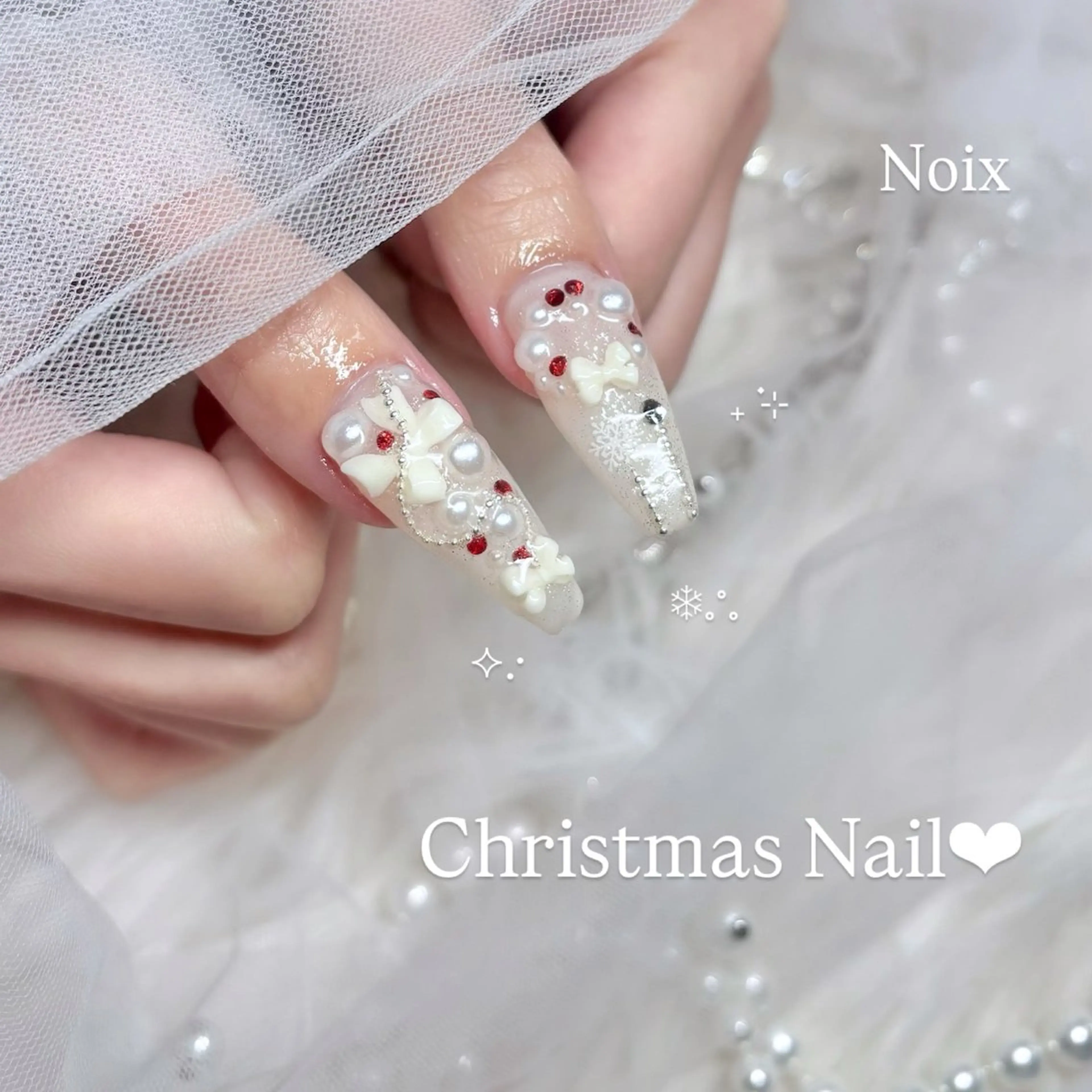 ネイル 冬ネイル クリスマス ハンドネイル Noix nailのネイルデザイン