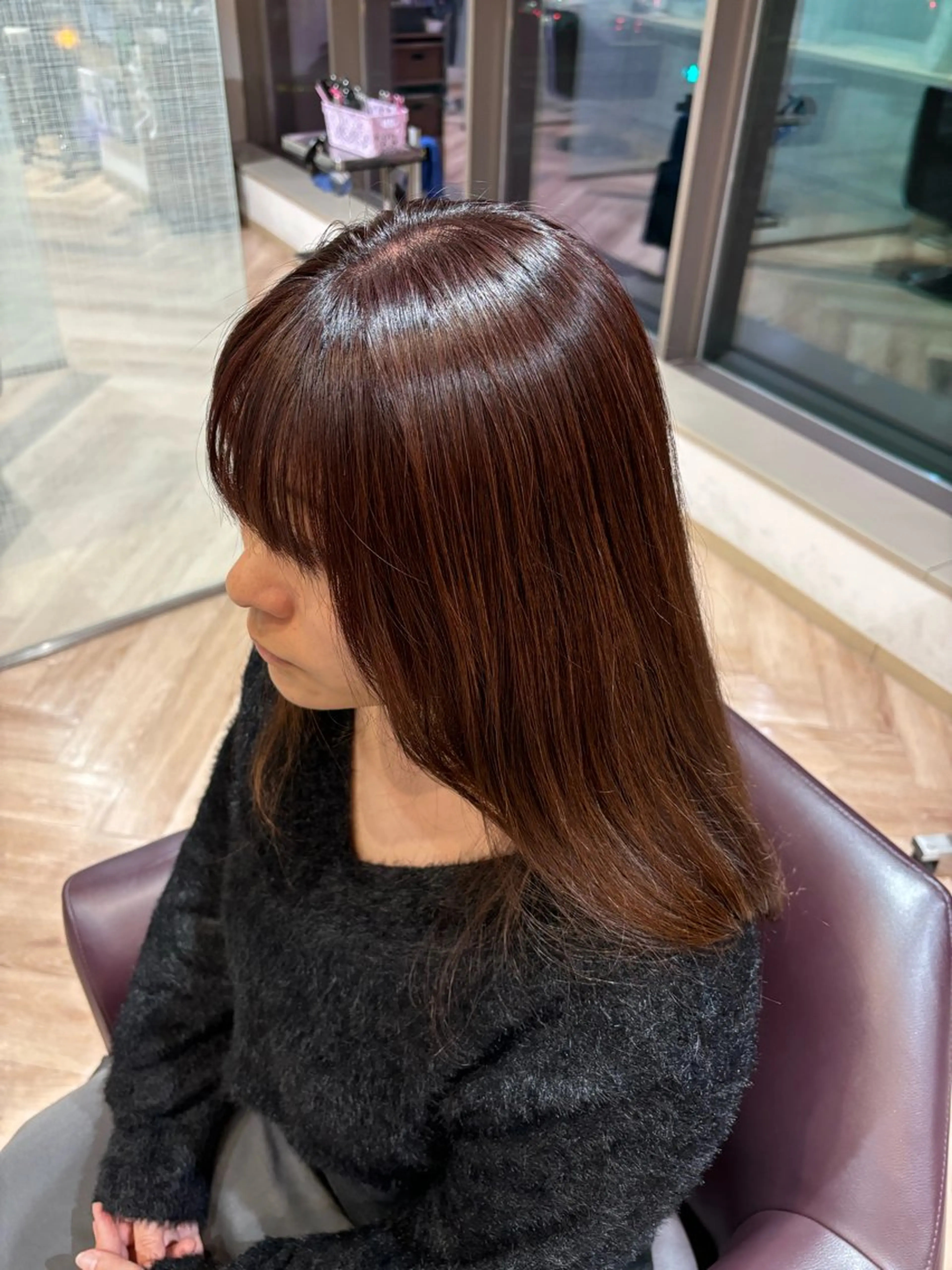 セミロング 艶カラー💞 amiのヘアスタイル