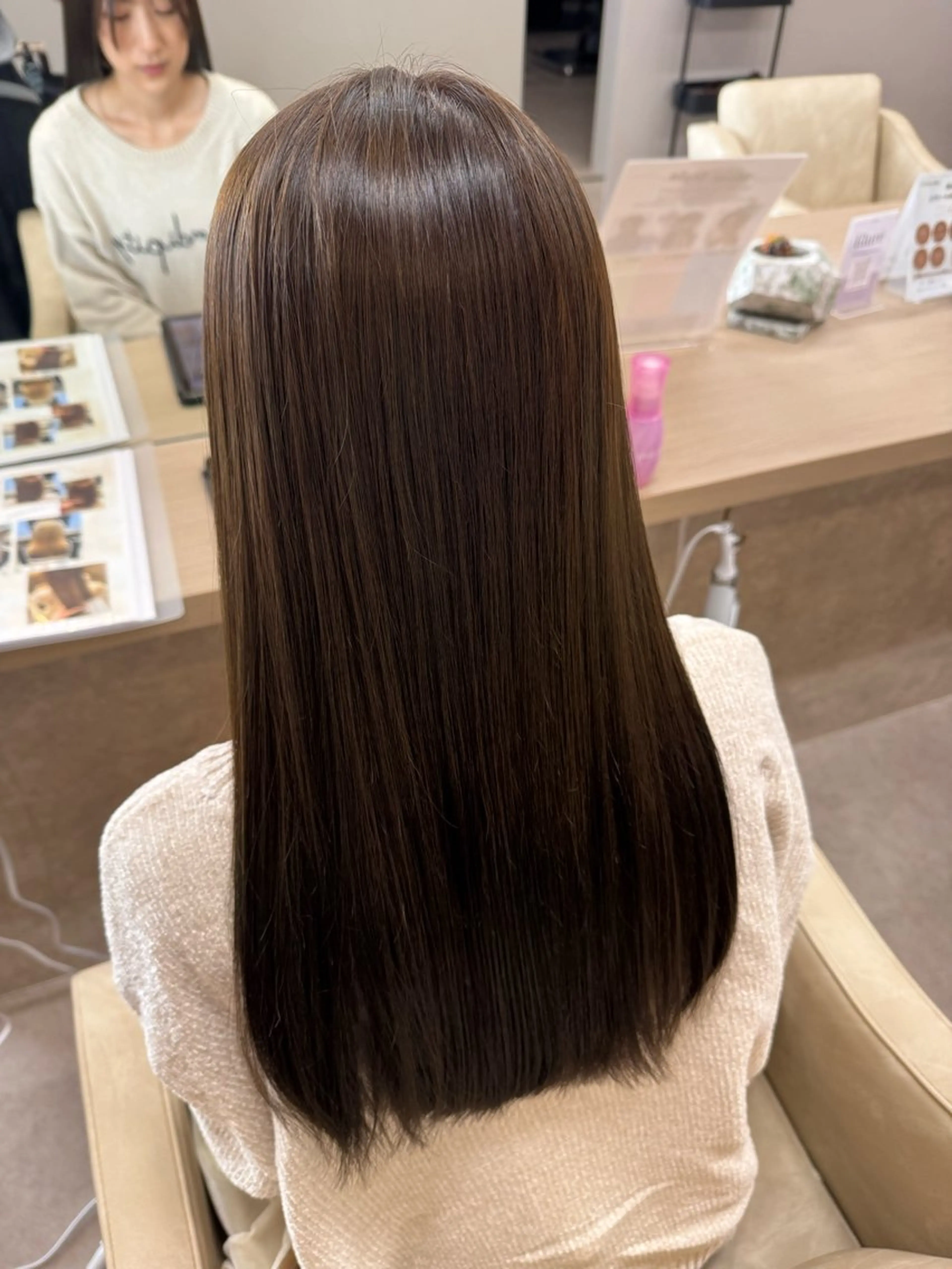 ロング カット ヘアカラー トリートメント ともか/美髪透明感 カラー/顔周りカットのヘアスタイル