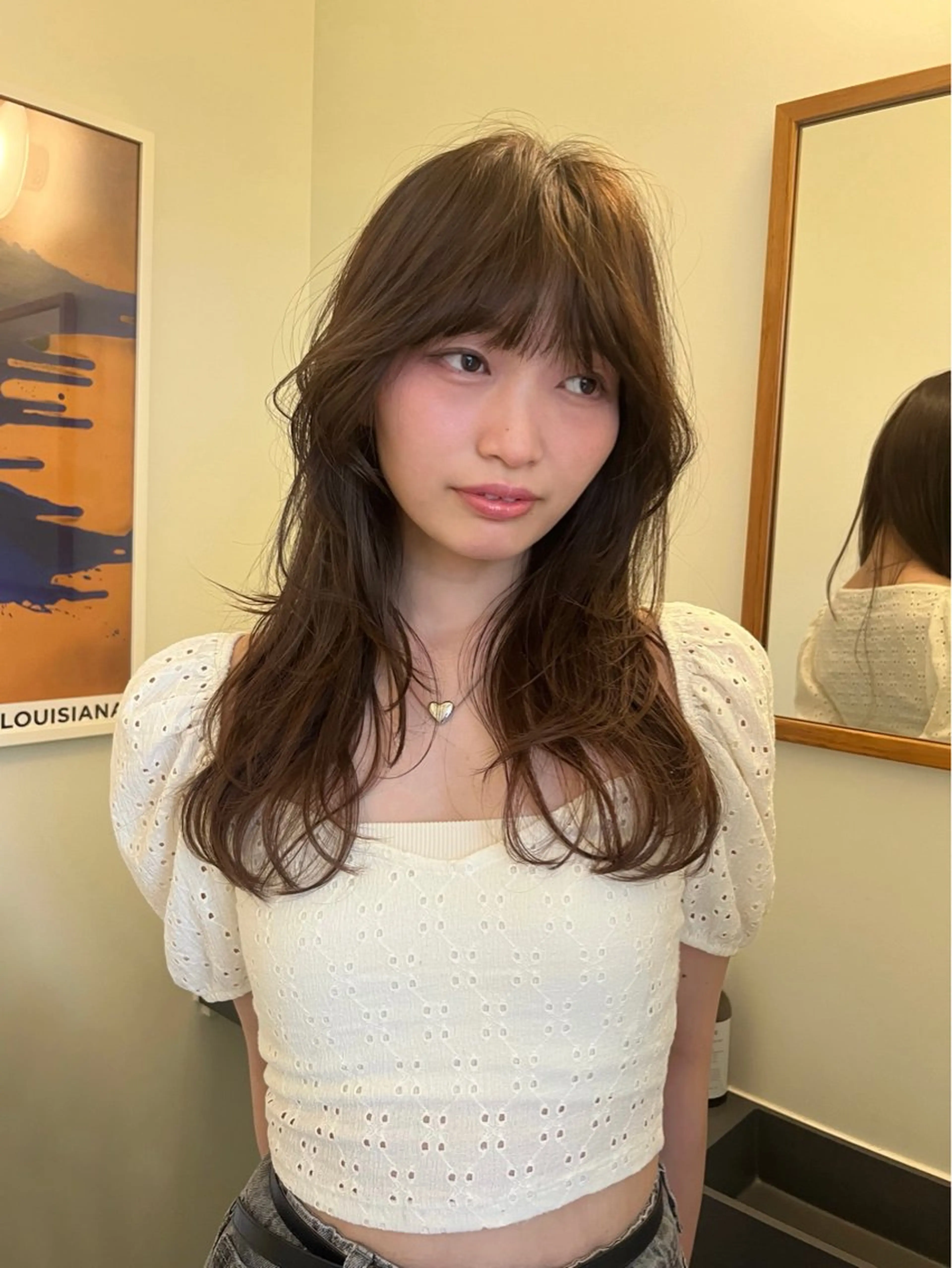 ロング カラー カット ヘアカラー 似合わせレイヤー🍏 ★パーマ/ののかのヘアスタイル