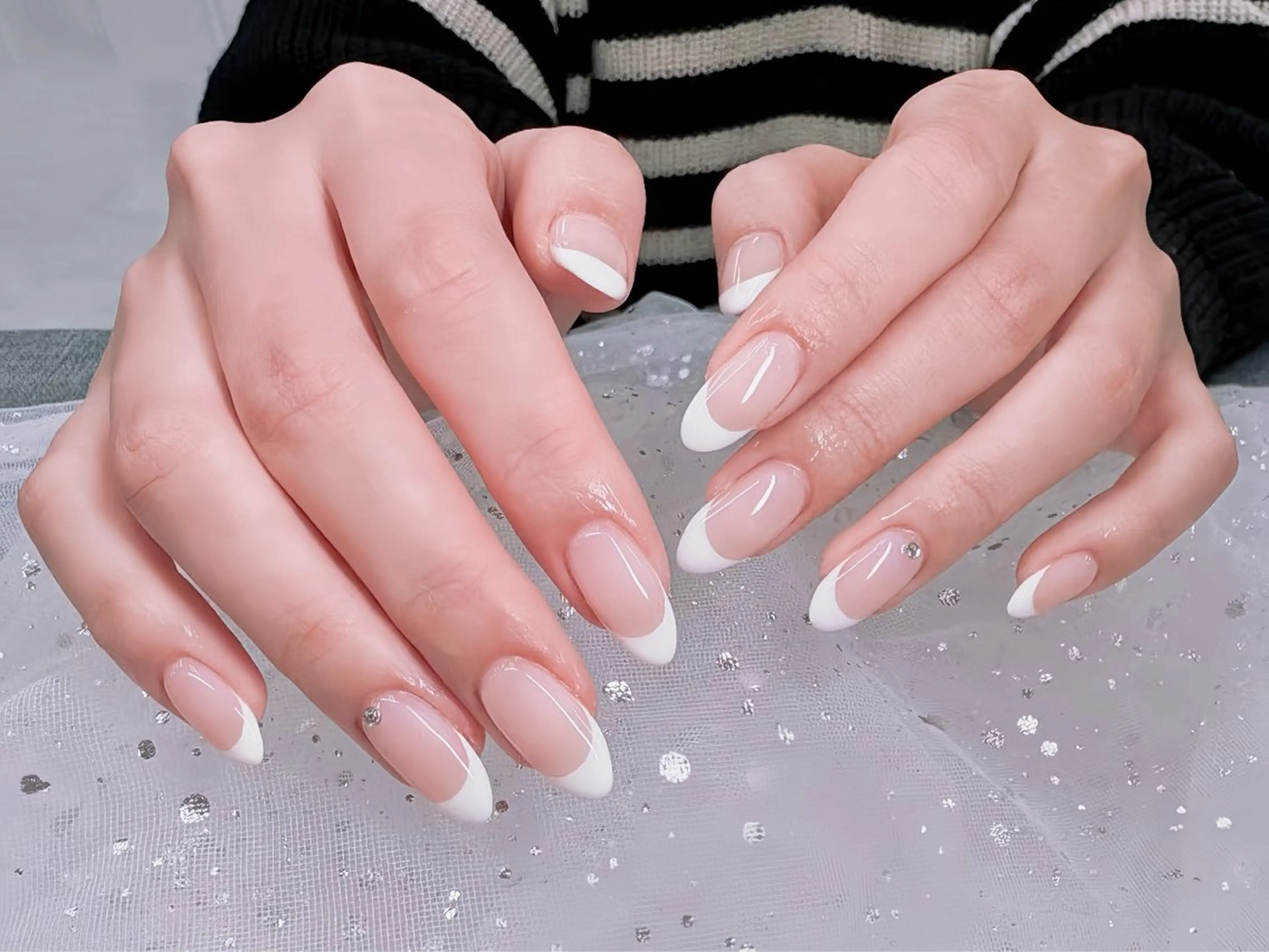 ネイル 長さ出し ジェルネイル 韓国ネイル マグネットネイル 持ち込み ハンドネイル Egao Nail錦糸町店のネイルデザイン