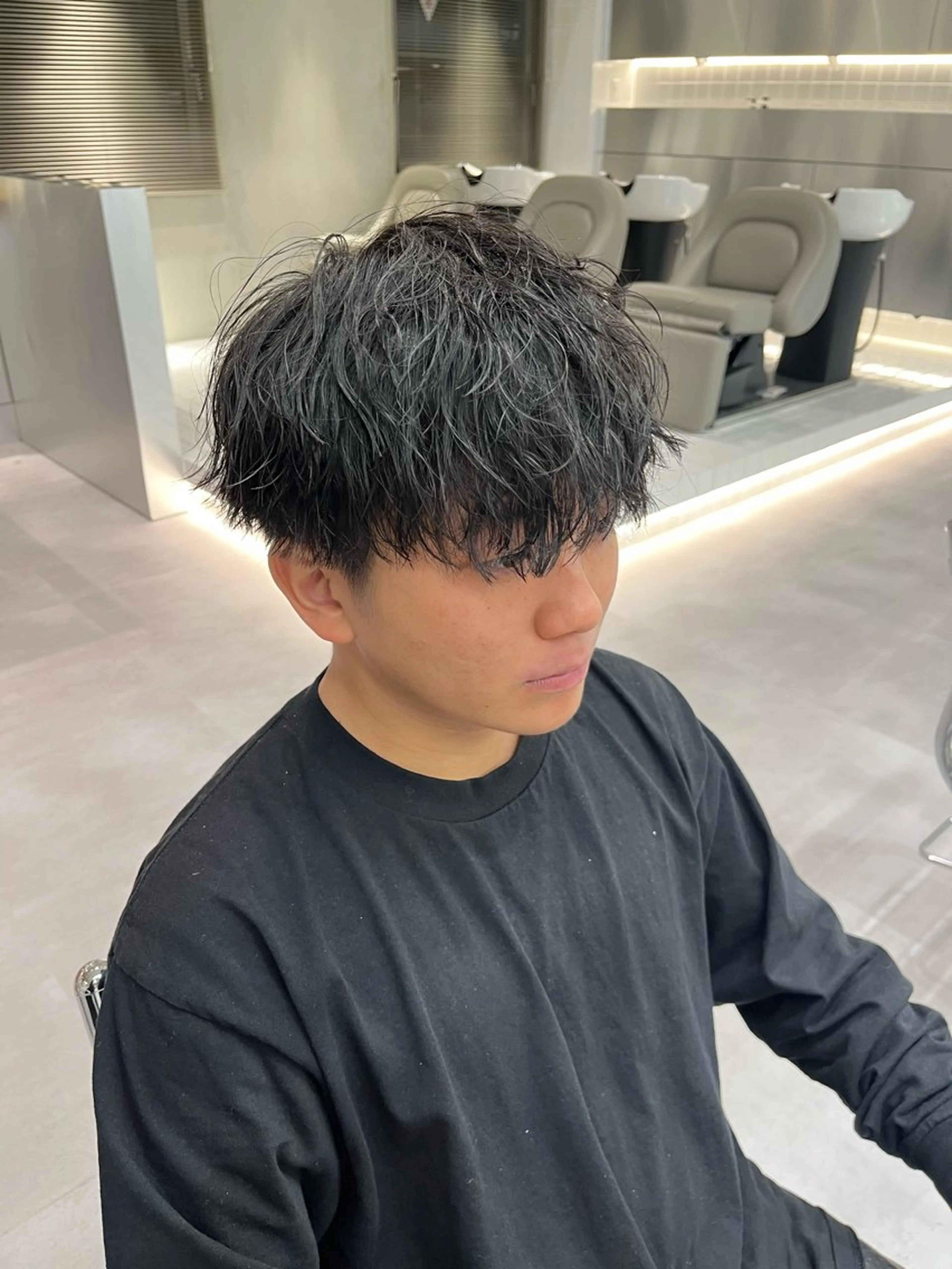 ショート パーマ メンズ soen所属・⚡メンズパーマフ ェードカットTomyのヘアスタイル