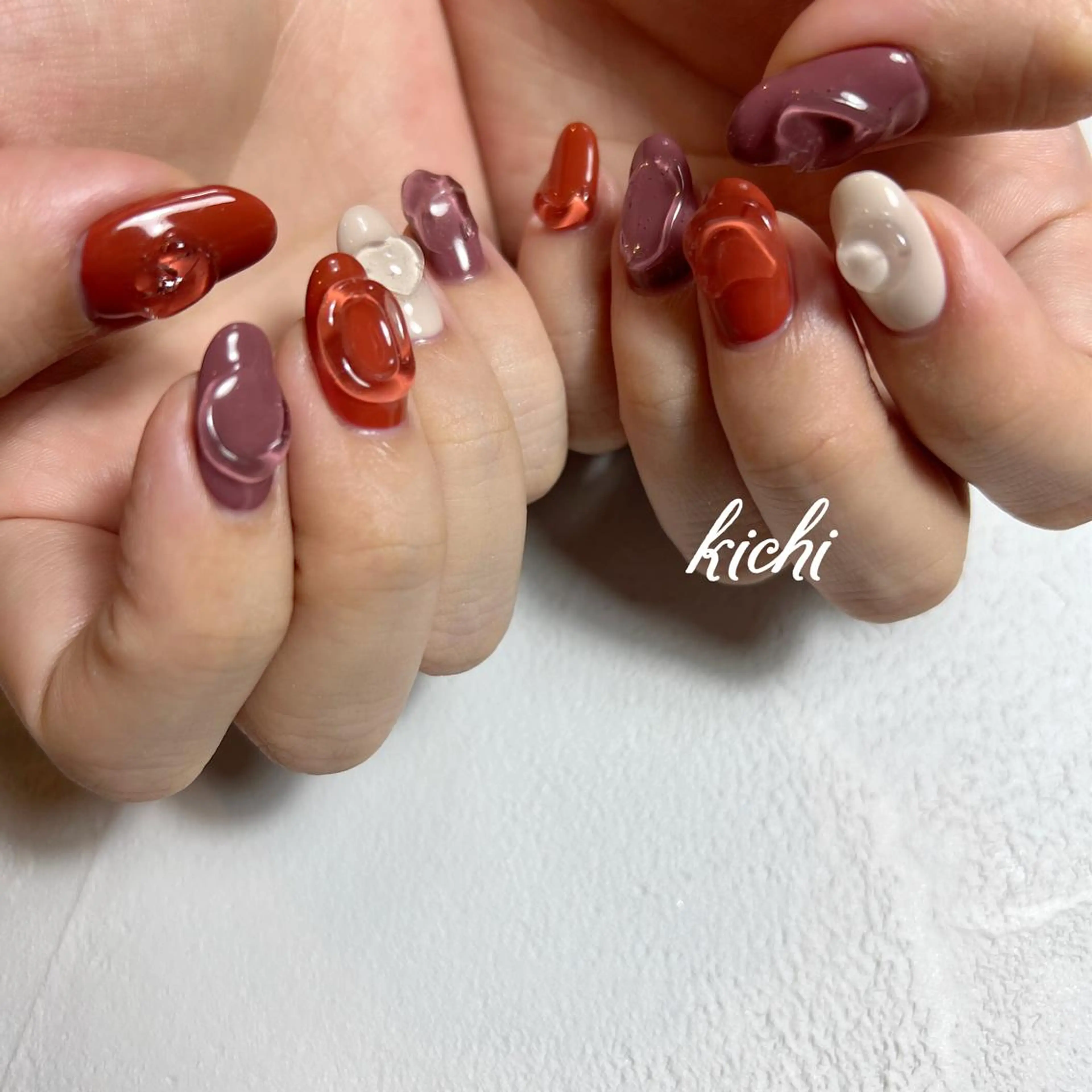 ネイル ジェルネイル メンズネイル ニュアンスネイル パラジェル kichi･:* みじゅのネイルデザイン